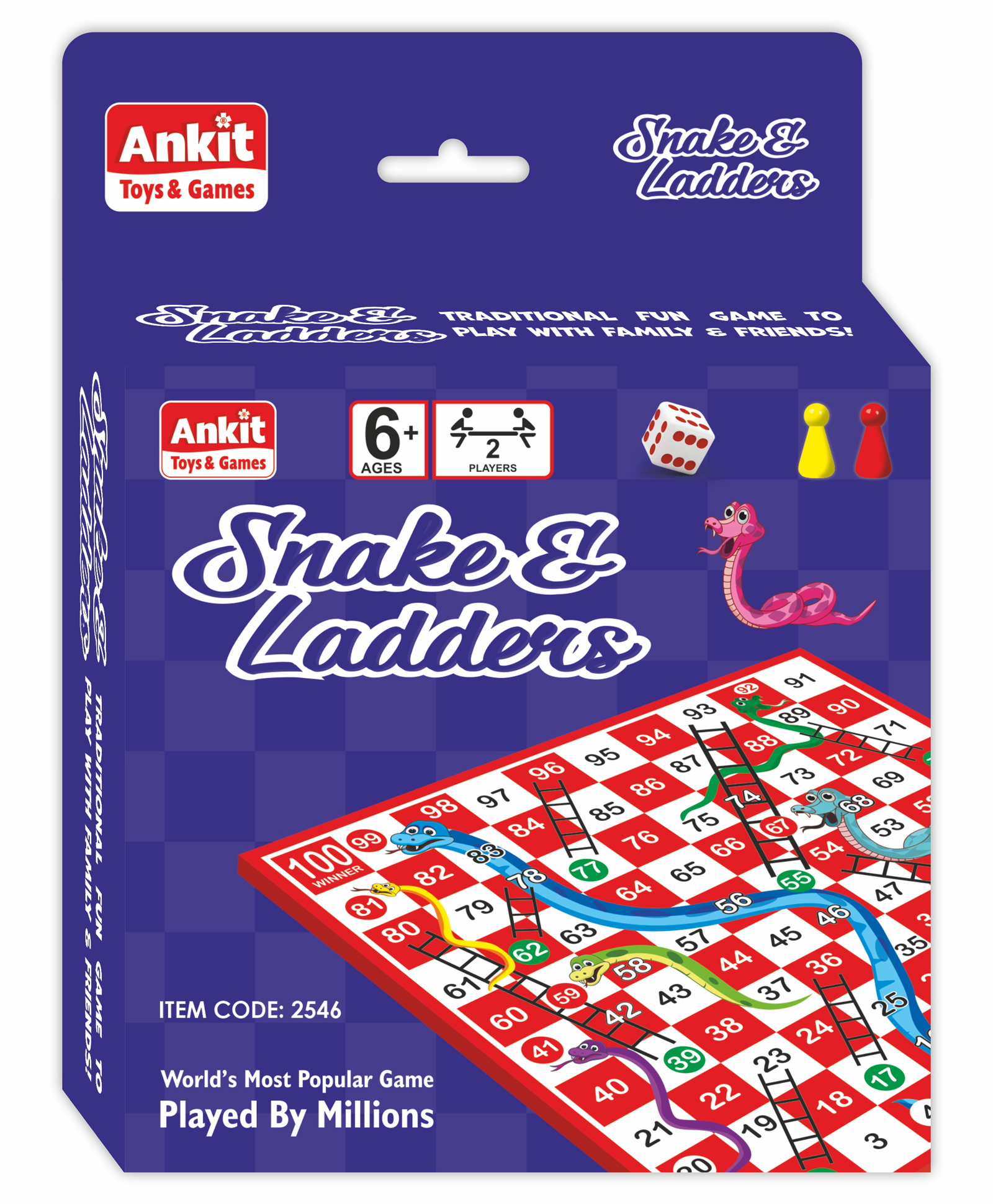 Ankit Toys & Games Classic Snakes & Ladders Board Game | Compact Size Family Game for Kids & Adults Board Game Accessories-image-25