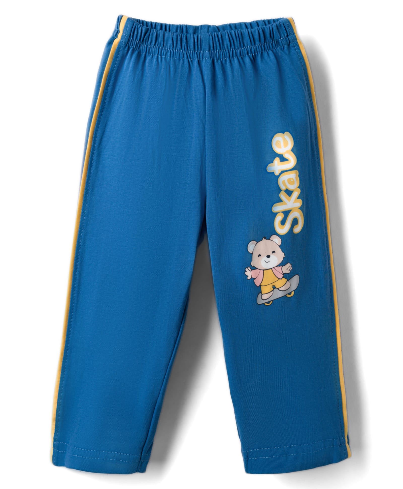 Tango Single Jersey Knit Full Length Lounge Pant With Animal Print - Blue-image-45