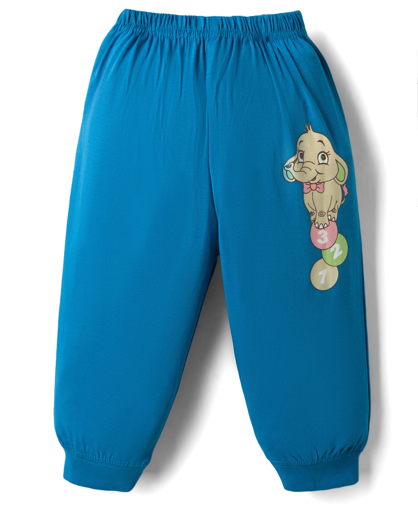 Tango Single Jersey Knit Full Length Elephant Printed Lounge Pant - Blue-picture-13