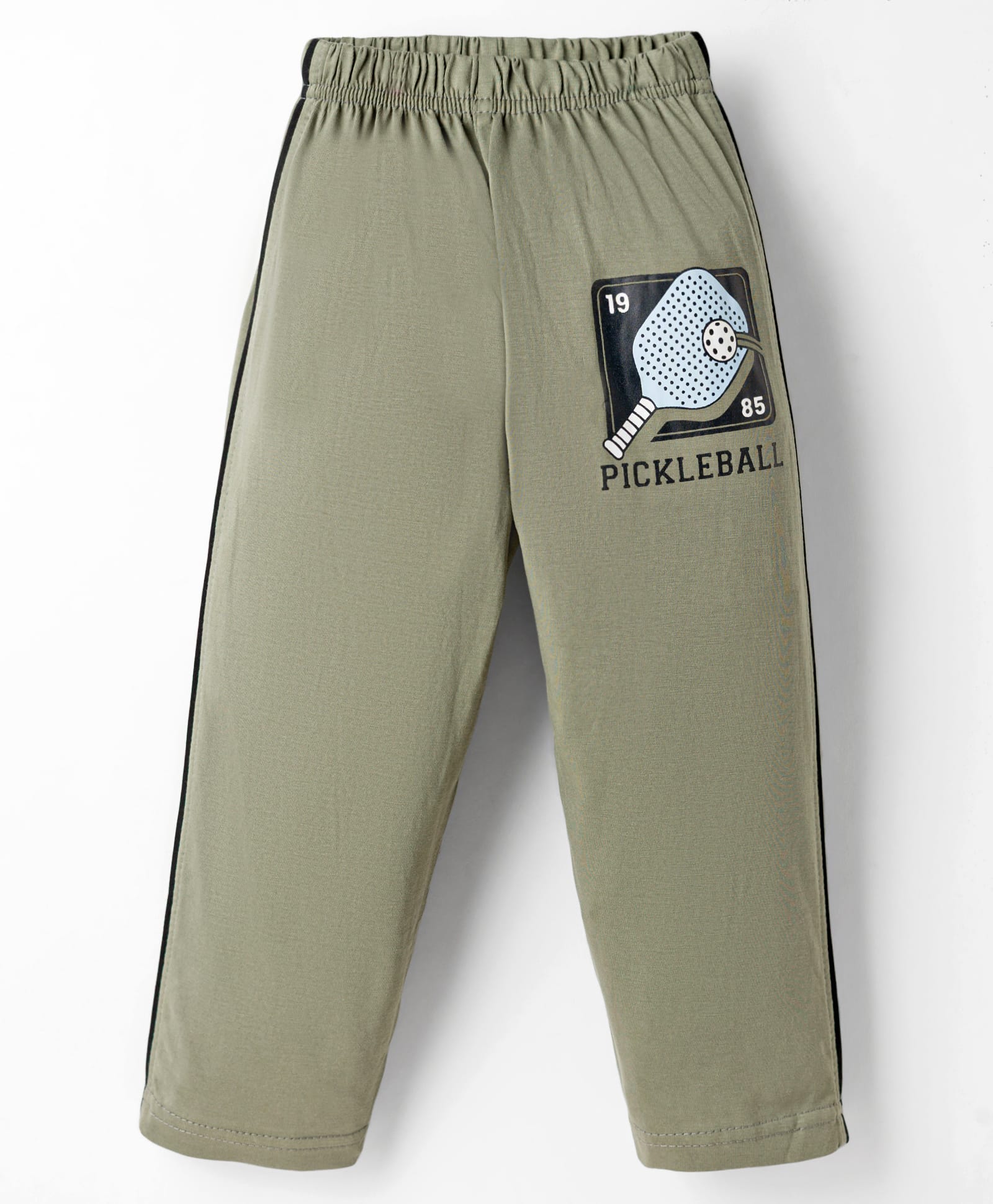 Tango Single Jersey Knit Full Length Track Pant with Pickleball Print - Olive Green-picture-13