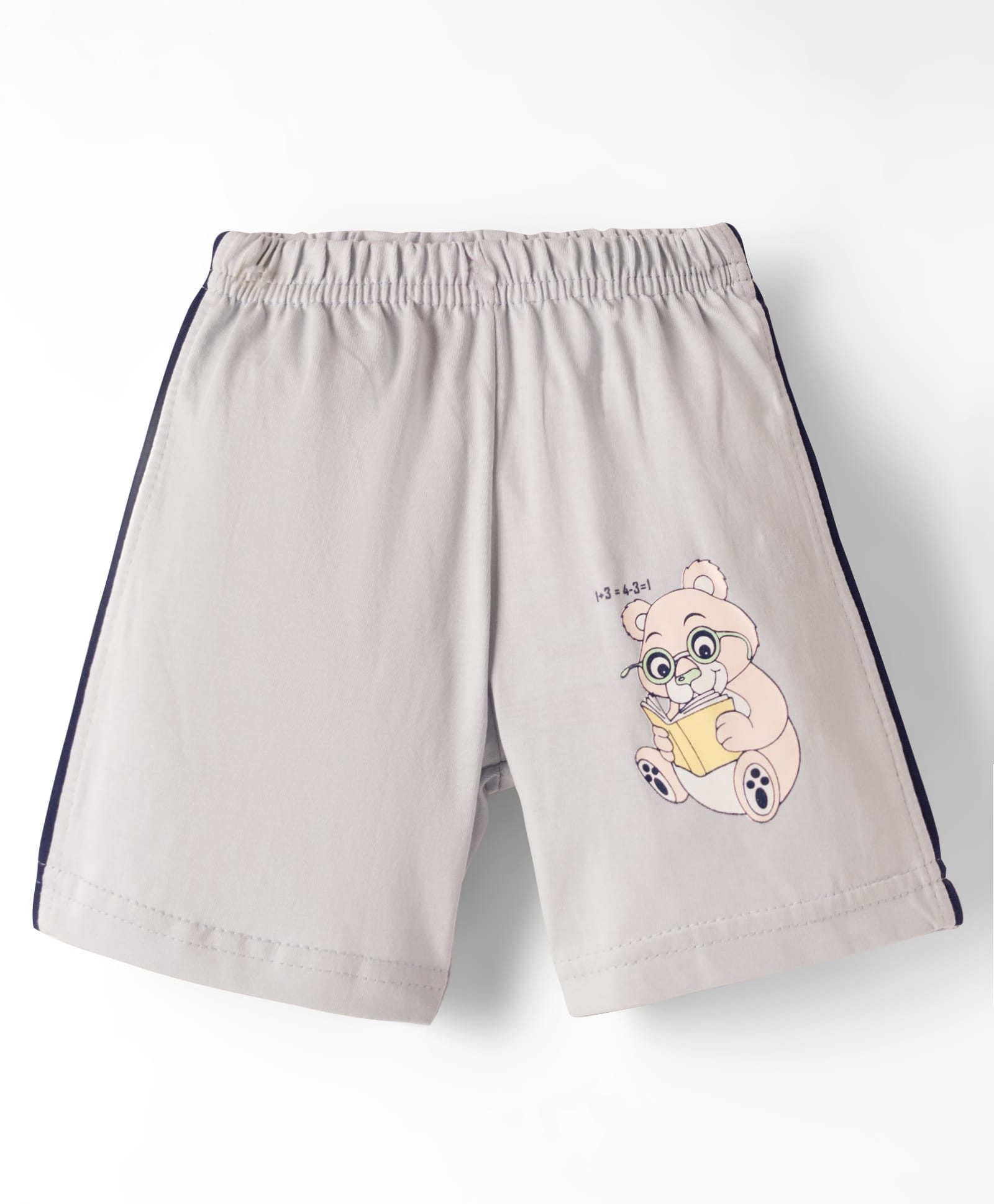 Tango Single Jersey Knit Above Knee Length Shorts With Teddy Bear Print - Light Blue-picture-25