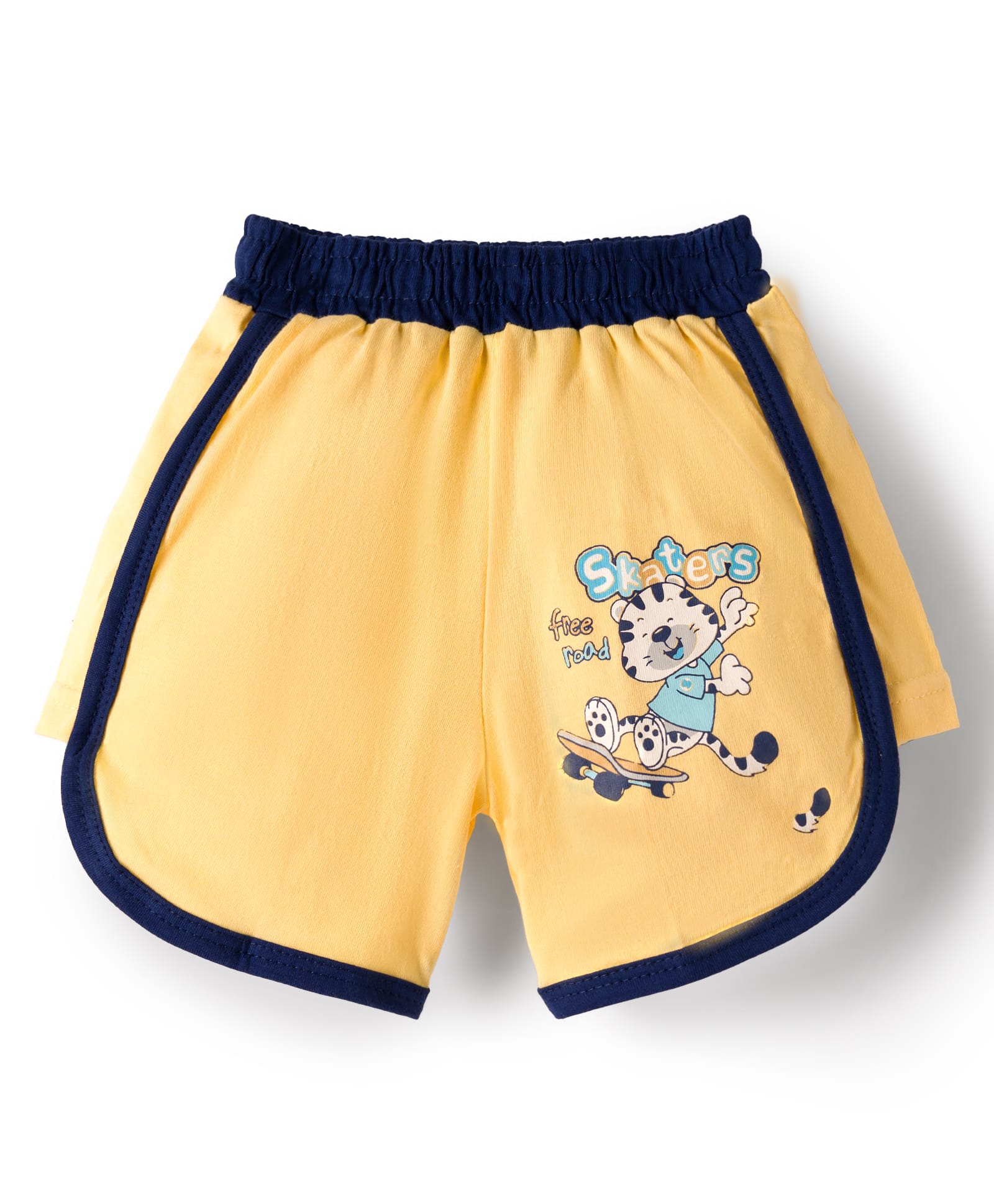 Tango Single Jersey Knit Mid Thigh Shorts With Animal Print - Golden-picture-14