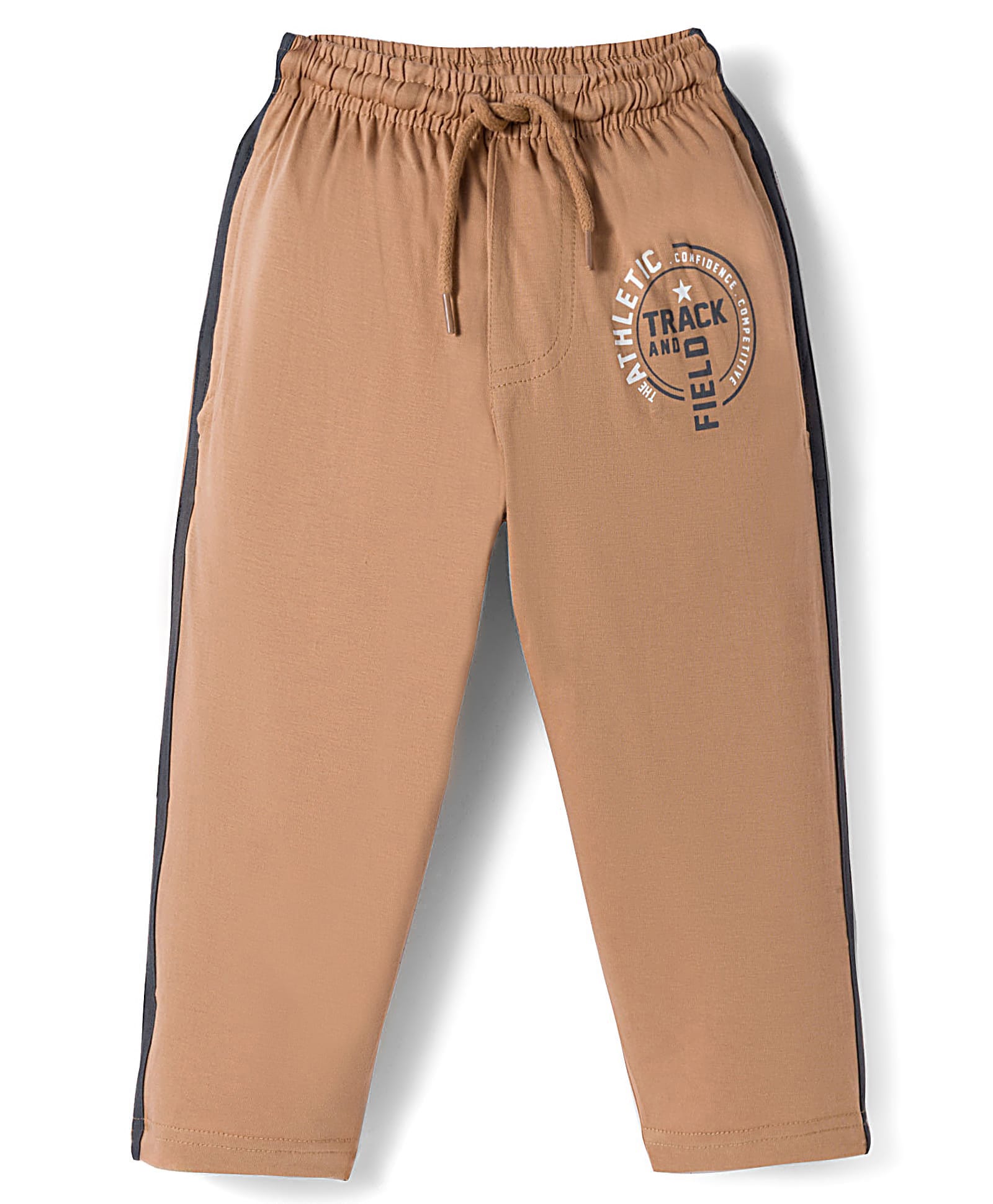Taeko Single Jersey Knit Full Length Text Printed Lounge Pant - Brown-picture-11