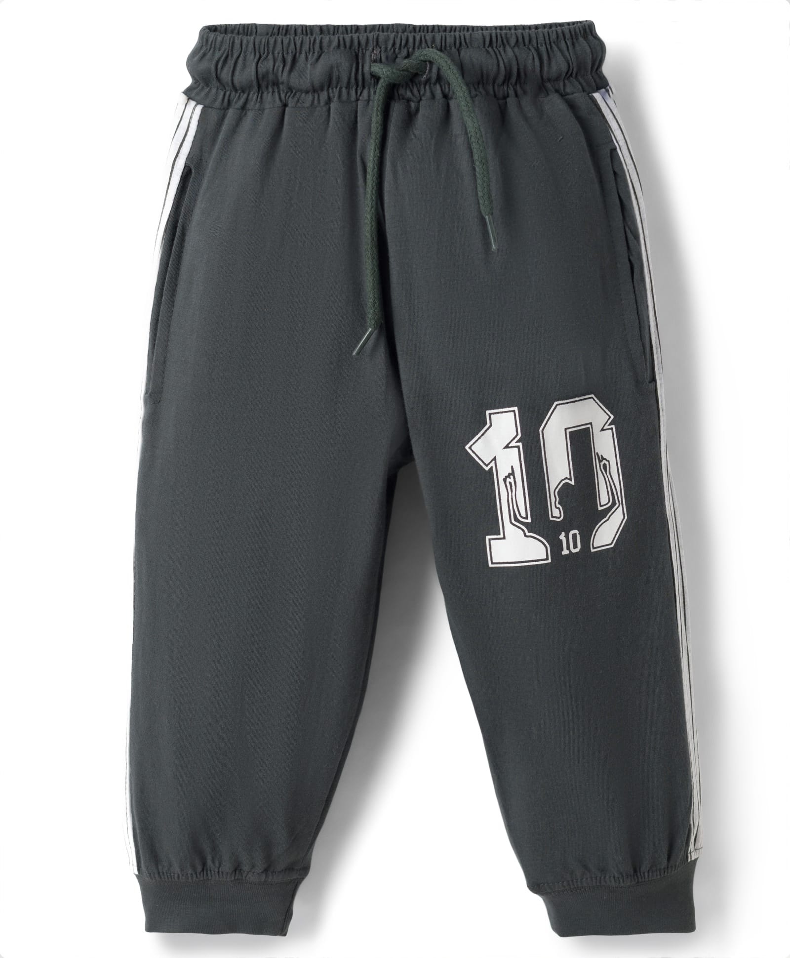 Taeko Single Jersey Knit Full Length Number Printed Lounge Pant - Black-picture-17