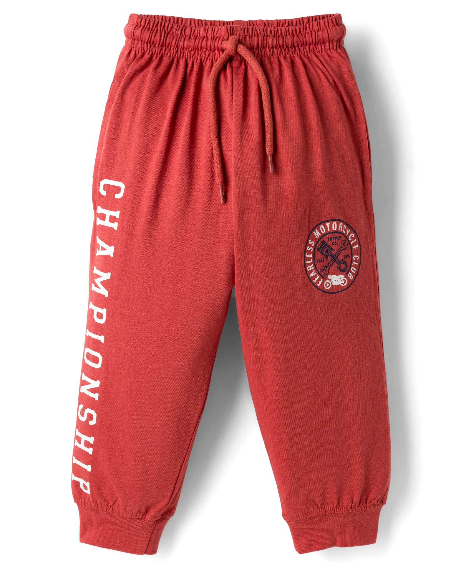 Taeko Single Jersey Knit Full Length Text & Vehicles Lounge Pant - Red-picture-31