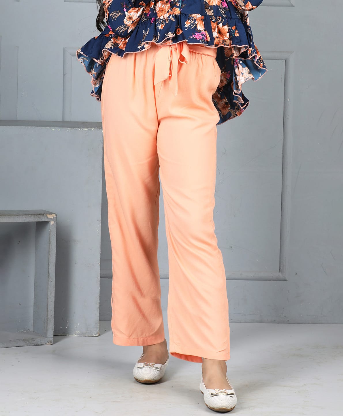 Cutiekins Woven Solid Pants - Peach-picture-36
