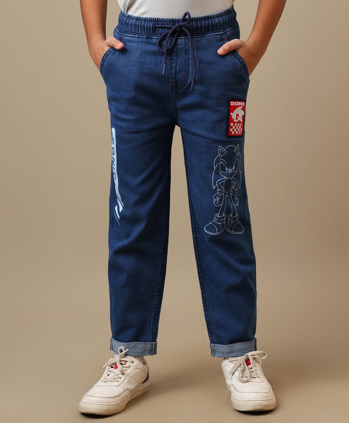 Kidsville Knit Sonic Featuring Character Printed Pants - Blue-picture-16