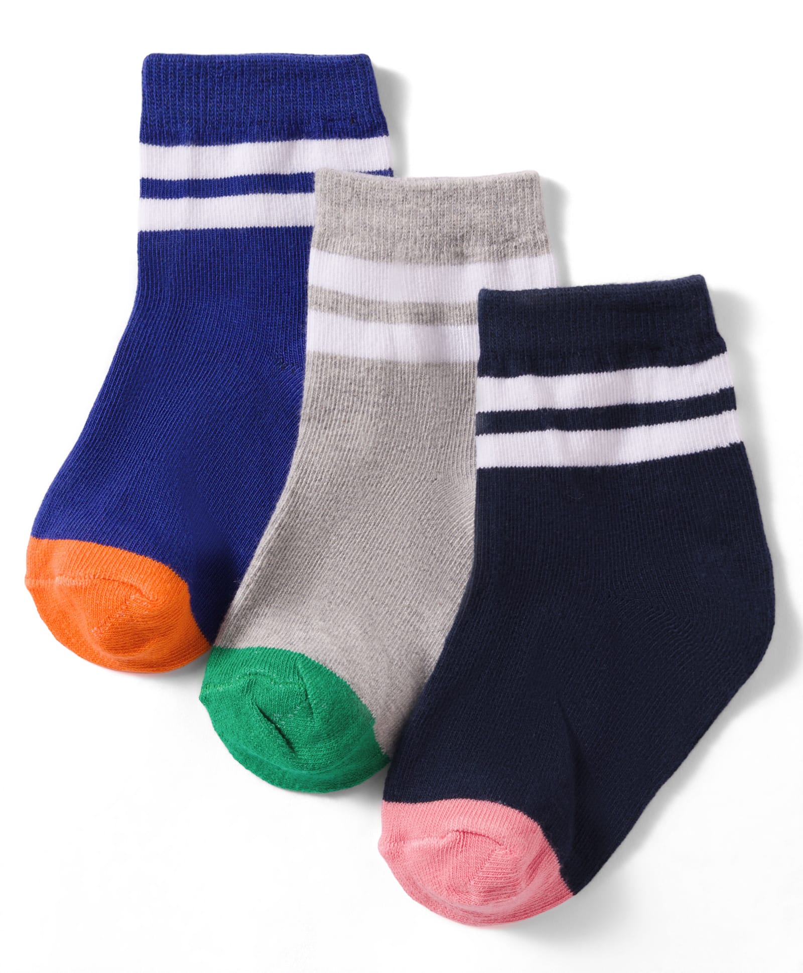 kookie kids india Kookie Kids Knit Ankle Length Socks with Stripes Pack of 3 - Multicoclor-picture-16