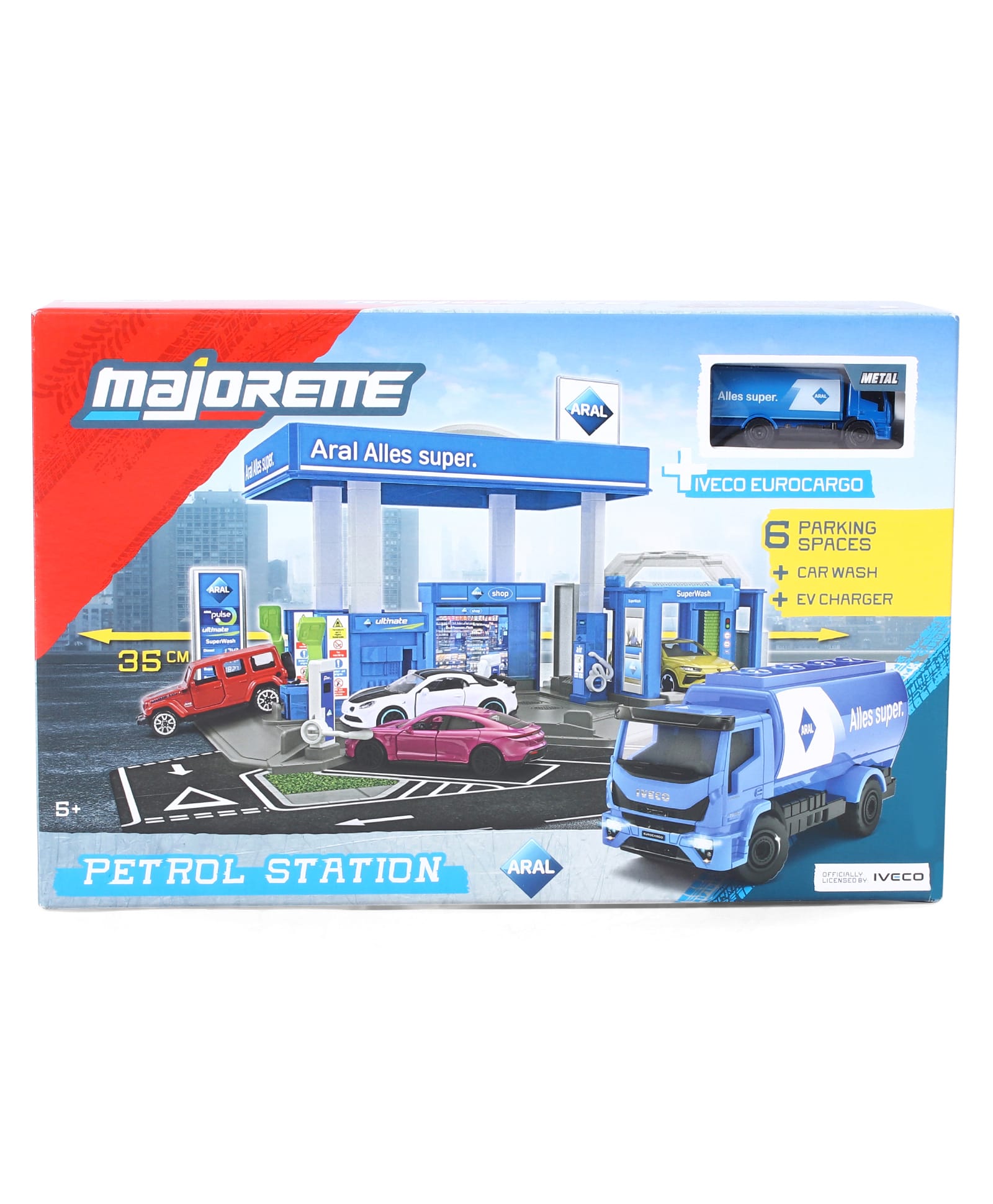 Majorette Petrol Station ARAL Playset with 1 Die Cast Vehicle - Multicolor-image-7
