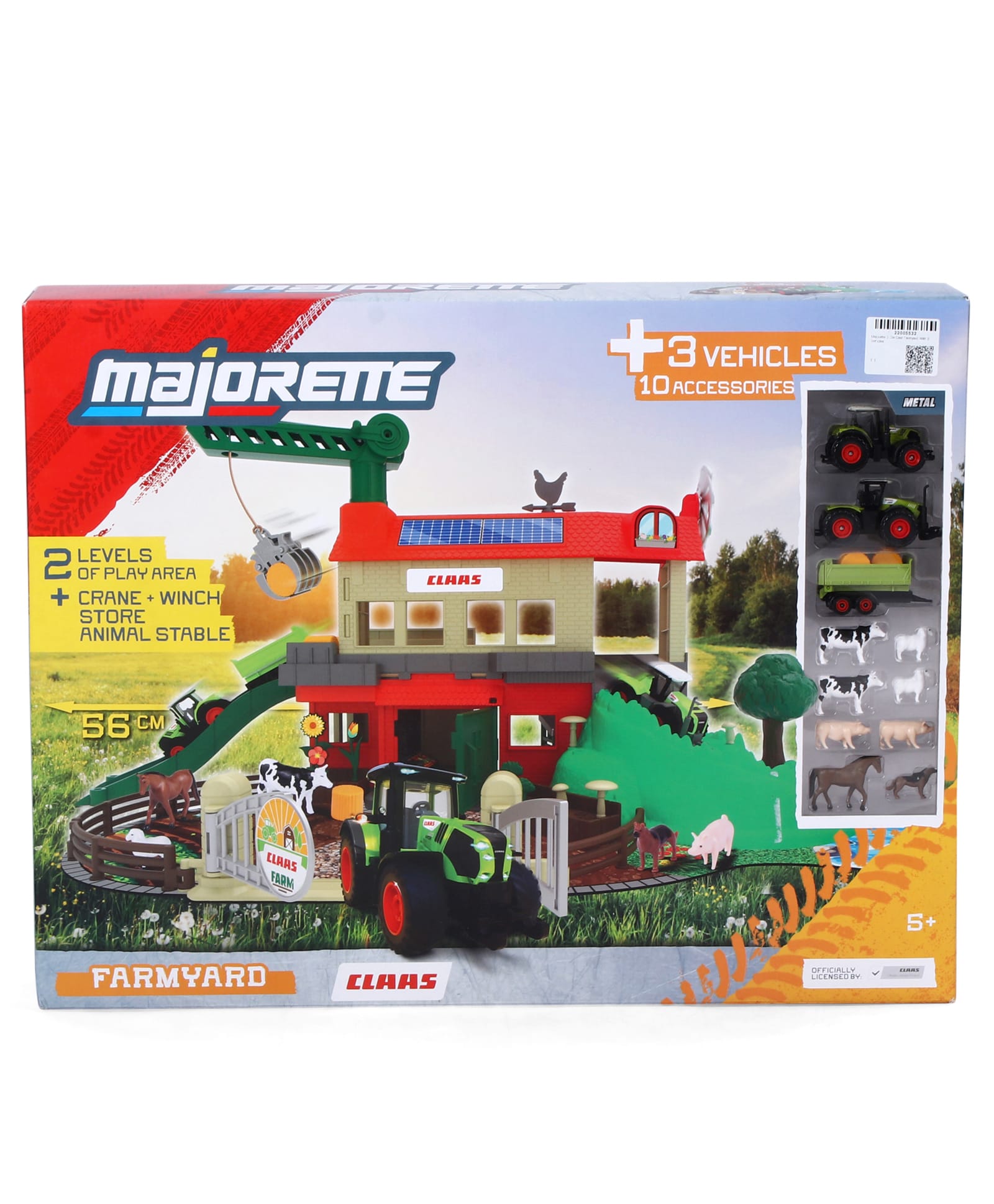 Majorette Die-Cast Farmyard Playset with 3 Vehicles - Multicolor-picture-1