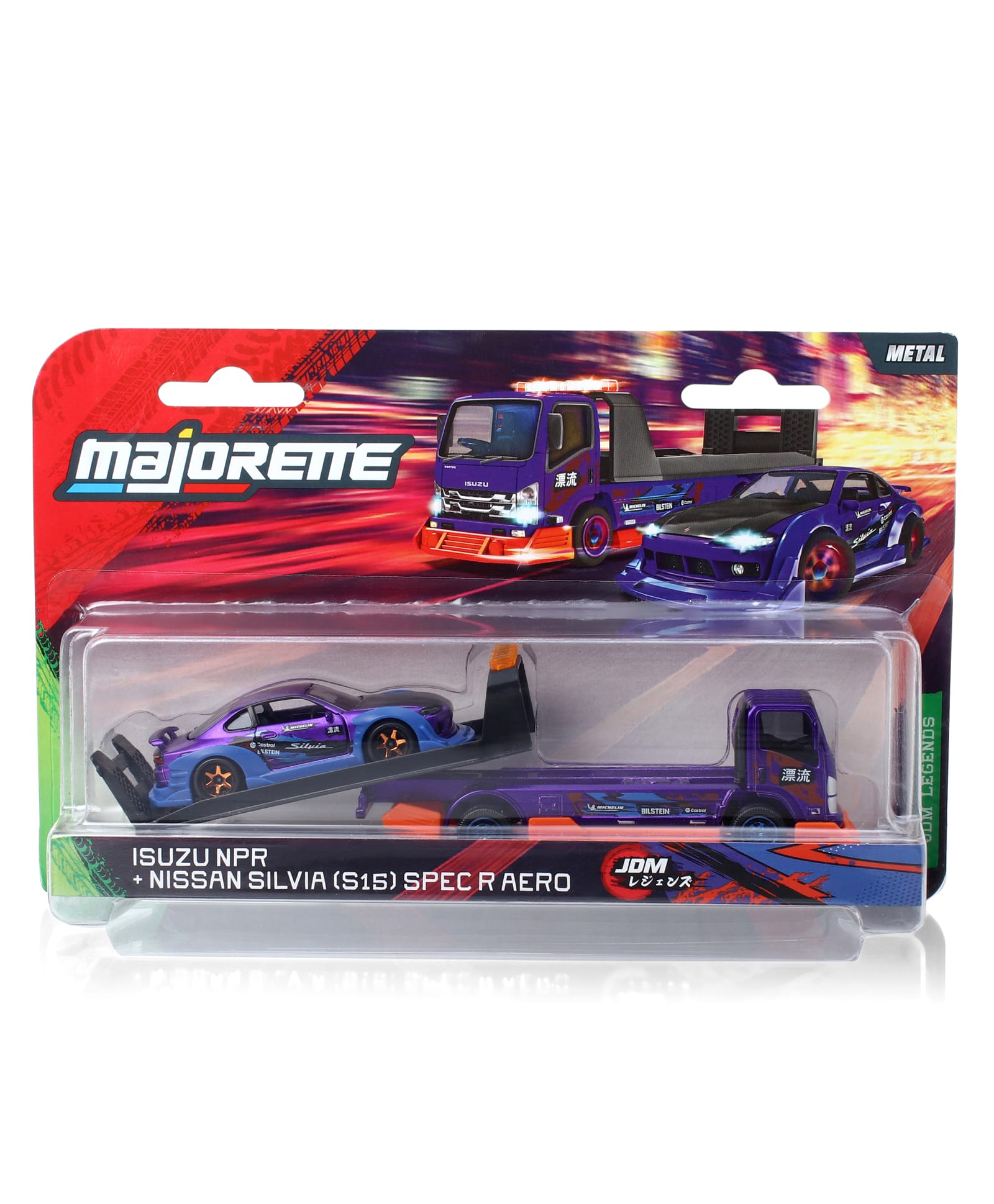 Majorette JDM Legends Tuning Transporter Die Cast Toy - Multicolor-image-36