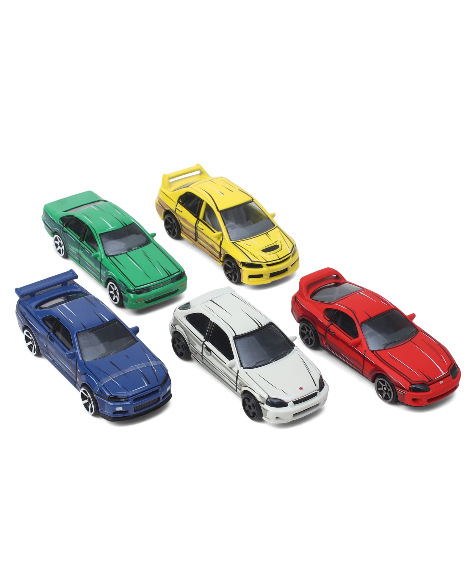 Majorette JDM Legends Anime Die Cast Cars Pack of 5 - Multicolor-picture-24