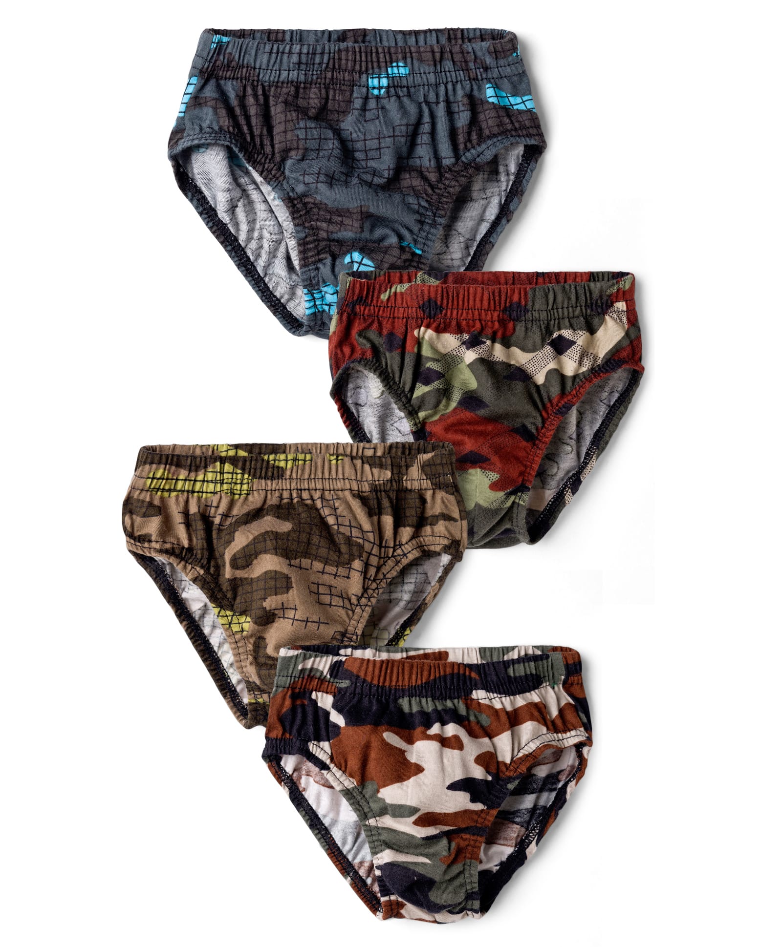Bodycare Cotton Knit Camouflage Briefs with Pack of 4 - Multicolor-image-45