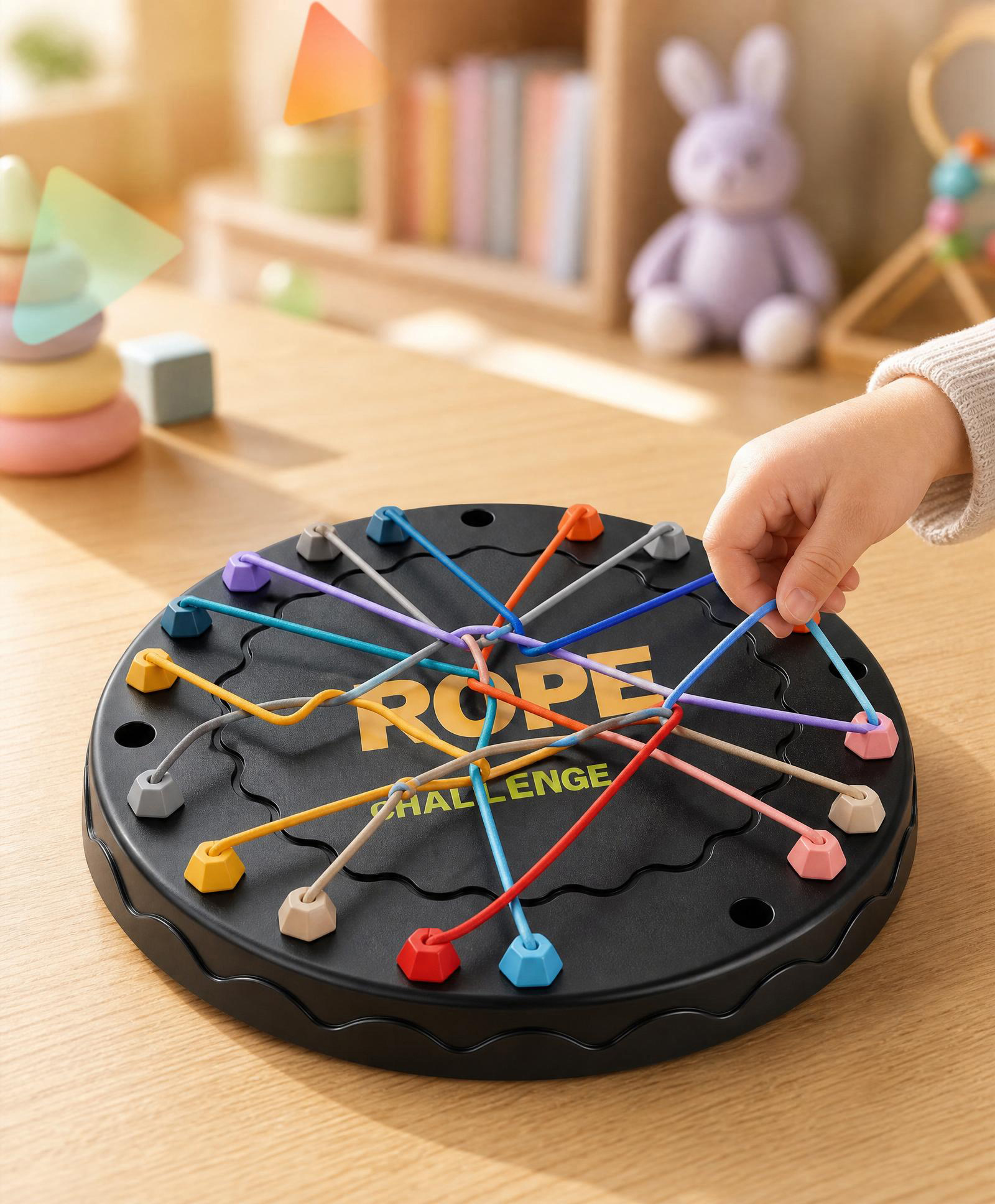 Play Nation Wooden Rope Puzzle Brain Teaser | Fun Party Game & IQ Challenge for Kids & Adults | Mind Sharpening Logic Toy for Travel & Home-image-3