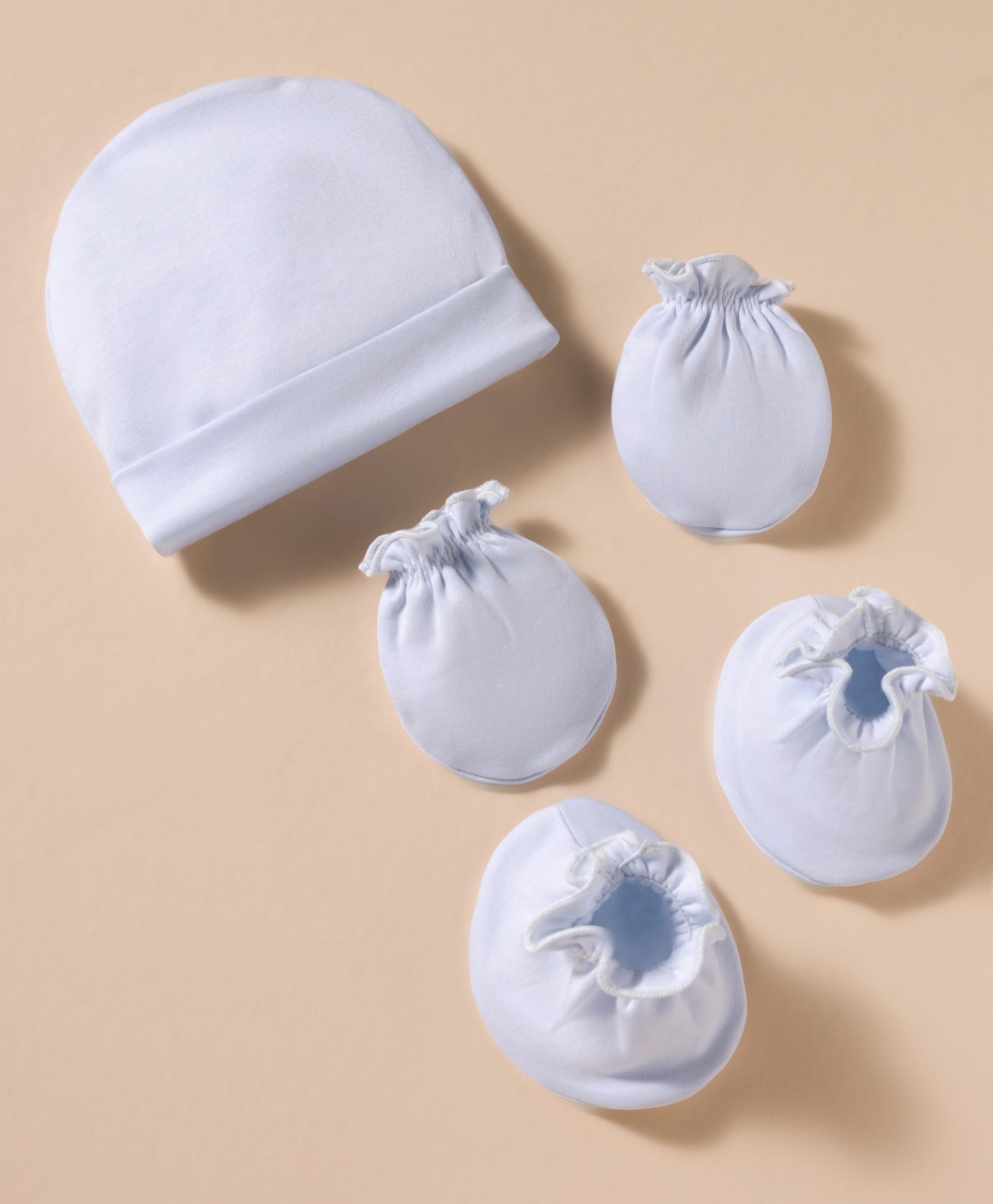 Ben Benny Interlock Knit Solid Cap Mitten & Booties Set Light Blue - Diameter 11 cm-picture-16