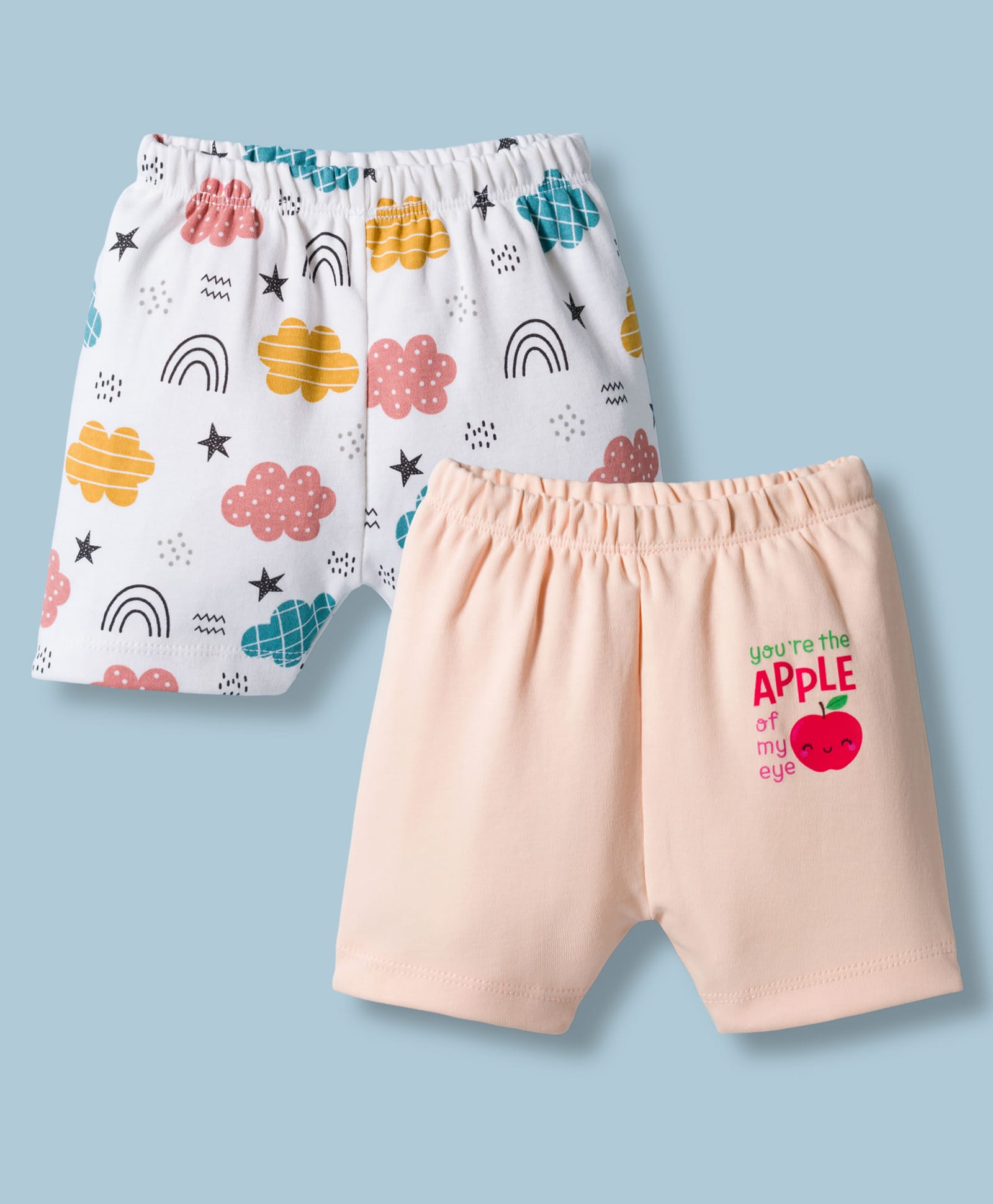 Ben Benny Interlock Knit Knee Length Shorts with Tropical Theme Print Pack of 2 - Multicolor-picture-10