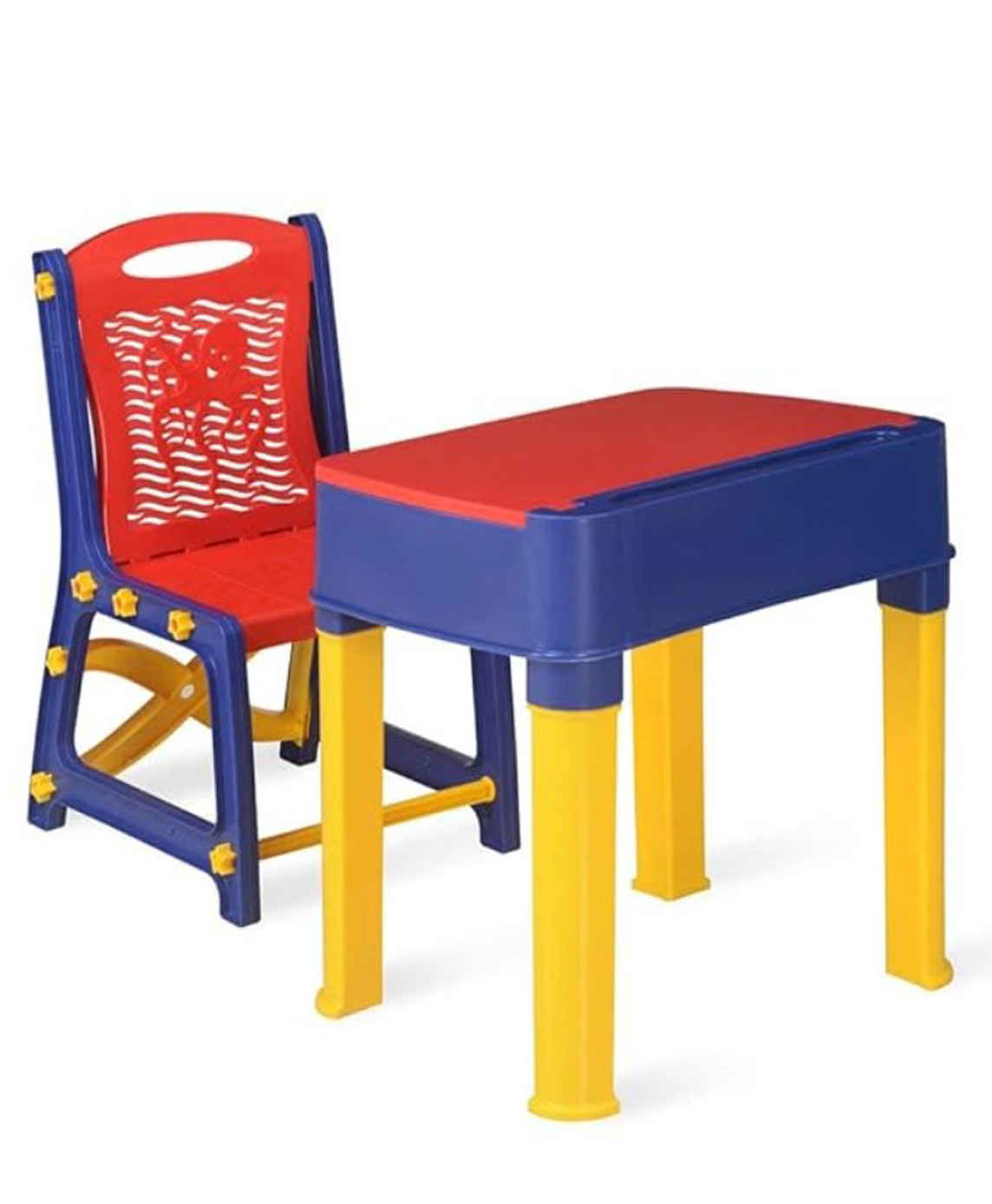 rasvesh Rashvseh Kids Functional Desk Chair Set With Book Holder - Red & Blue-picture-22