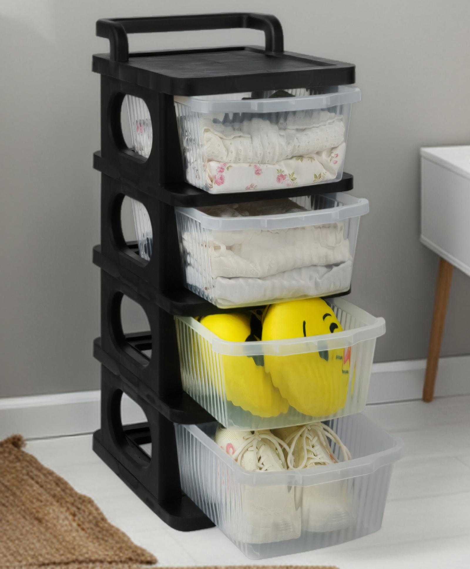 Rasvesh Heavy Duty Plastic Storage Drawer with Wheels | Modular Cabinet - Transparent4xl-picture-33