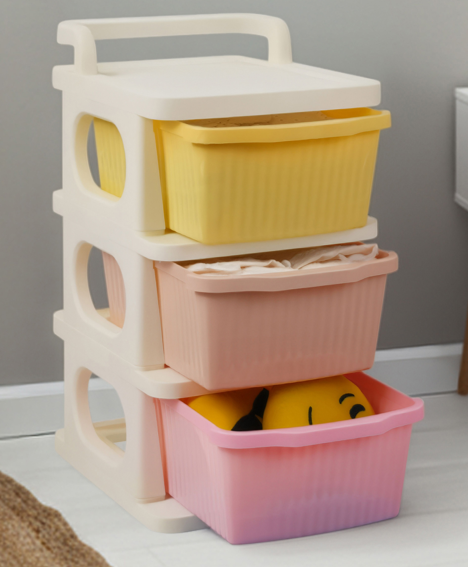 Rasvesh Heavy Duty Plastic Storage Drawer with Wheels | Modular Cabinet - Multicolor3xl-image-13