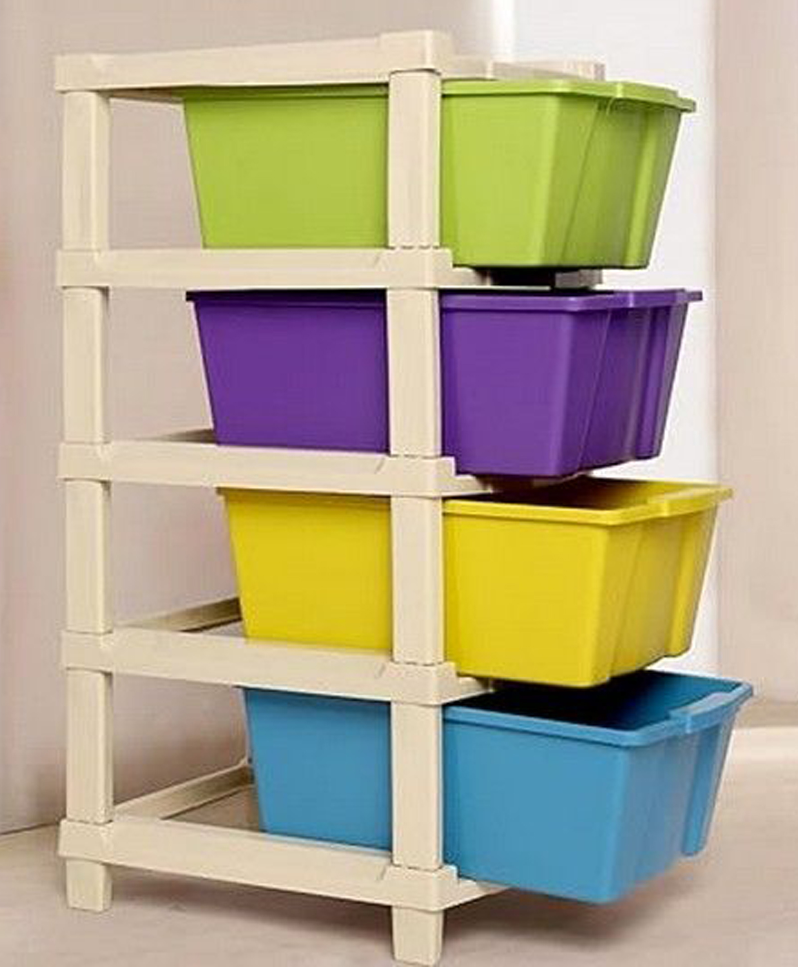 Rasvesh Modular Drawer Storage Organizer, Plastic Chest of Drawers , Multi-Layer Storage Drawer 4 layer, Multicolor.-image-28