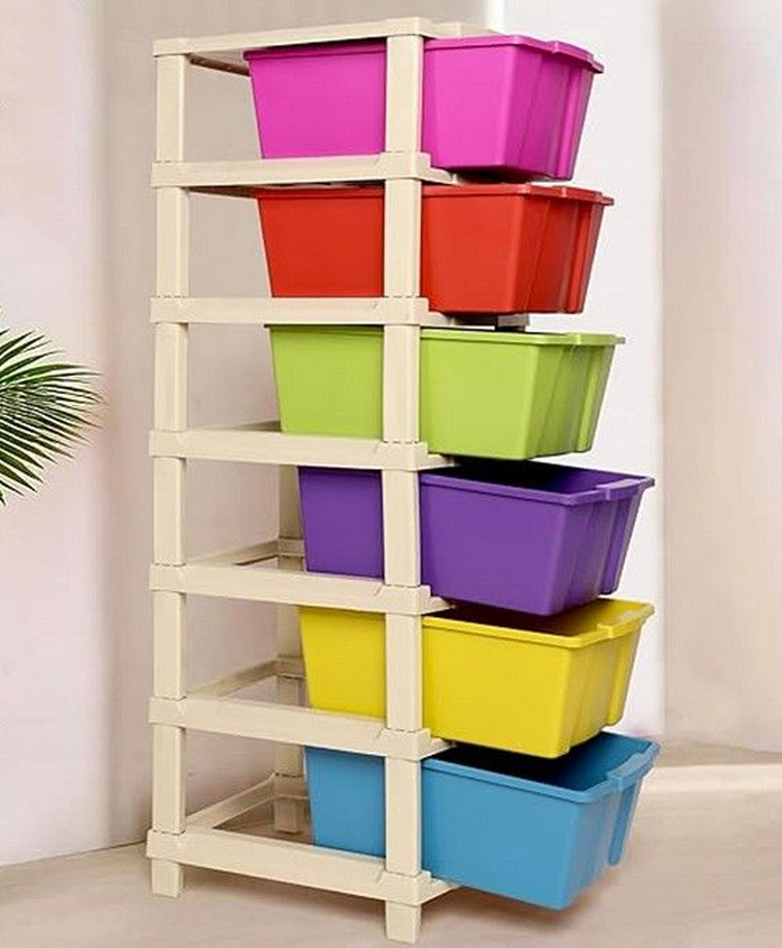 Rasvesh Modular Drawer Storage Organizer, Plastic Chest of Drawers , Multi-Layer Storage Drawer 6 layer, Multicolor.-image-30
