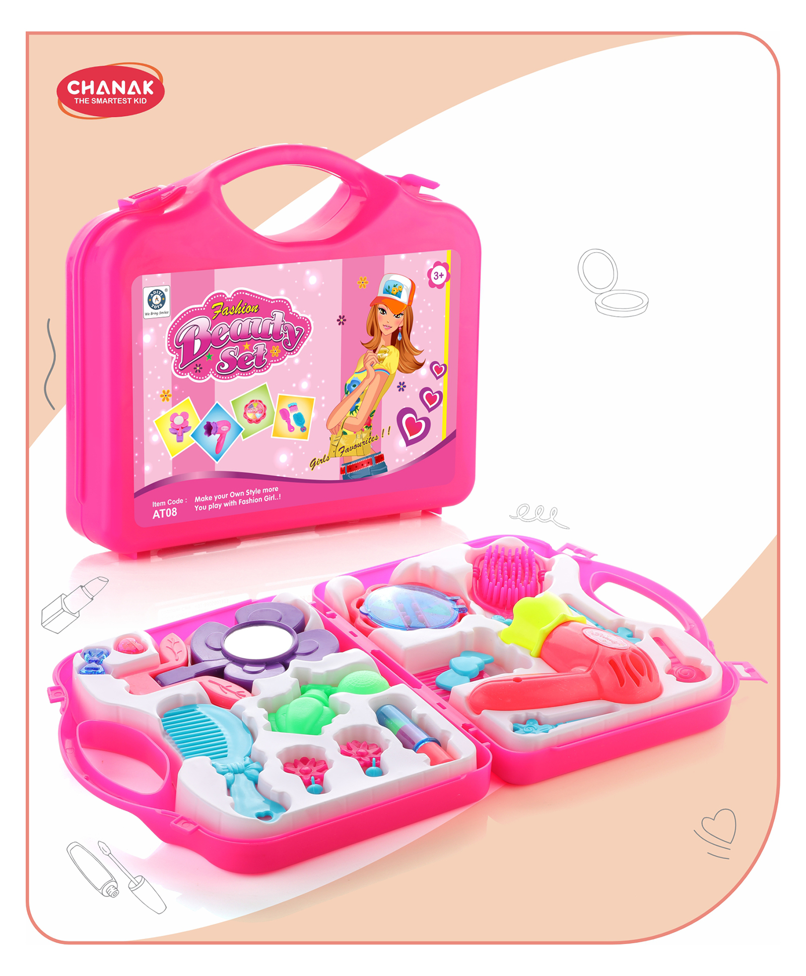 Aditi Toys Beauty Playset for Kids, Pretend Play Beauty set with Foldable Suitcase for Kids, Beauty Kit Toyset for Kids Above 3 Years, BIS Approved.-picture-23