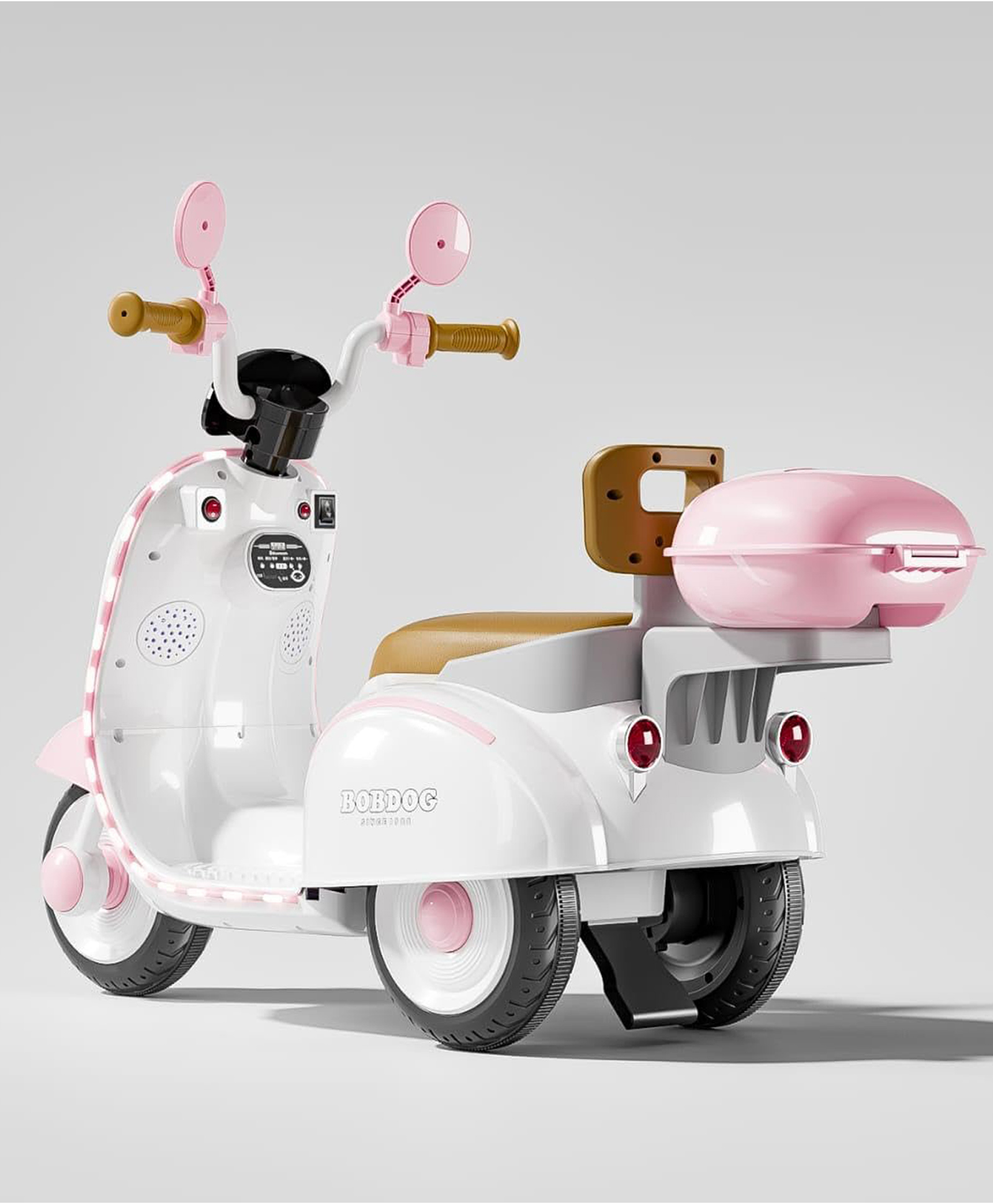 Vespa 12V Battery Operated Ride On / Bike with Music and Lights Pink-image-21