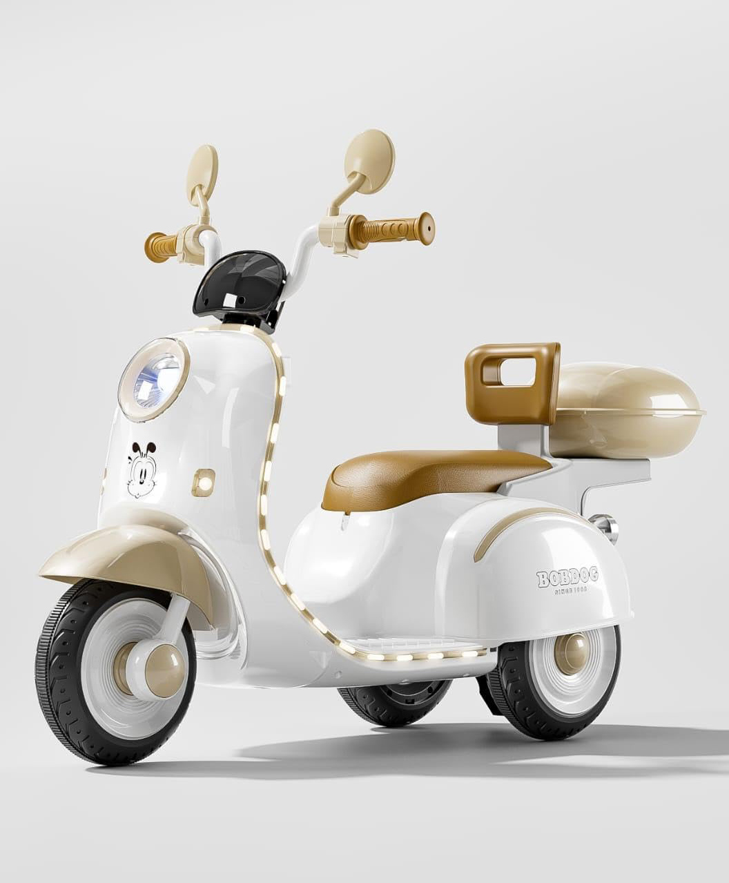 Vespa 12V Battery Operated Ride On / Bike with Music and Lights Grey-image-19