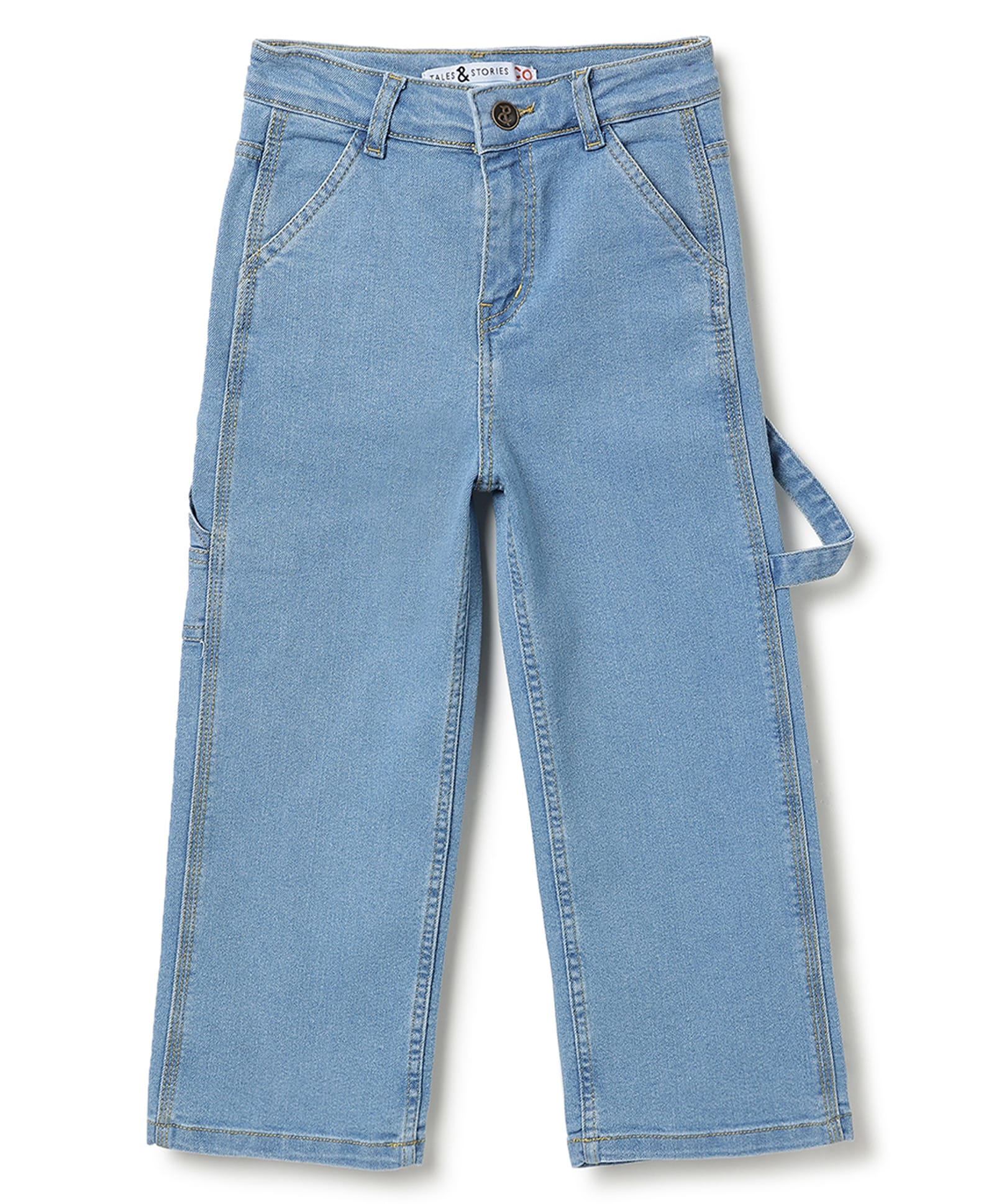 Tales & Stories Denim Woven Washed Jeans - Light Blue-picture-20