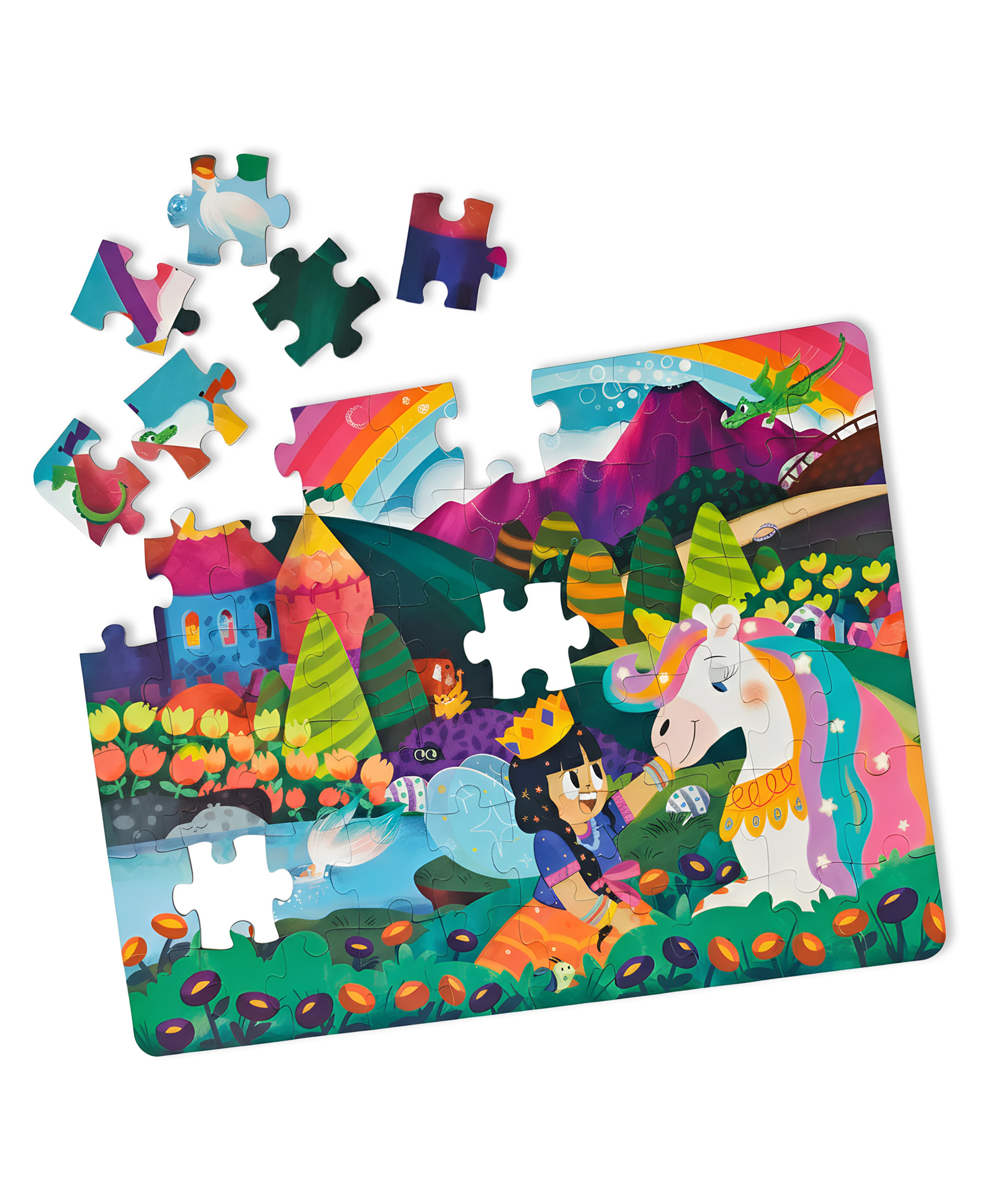 The Curious Bees - Seek & Spot Puzzle & Game - Unicorn Jigsaw Puzzle | 60 Pieces + 10 Seek Cards | Gifts for Boys and Girls Ages 4-8 | BIS Approved | Made in India-picture-13