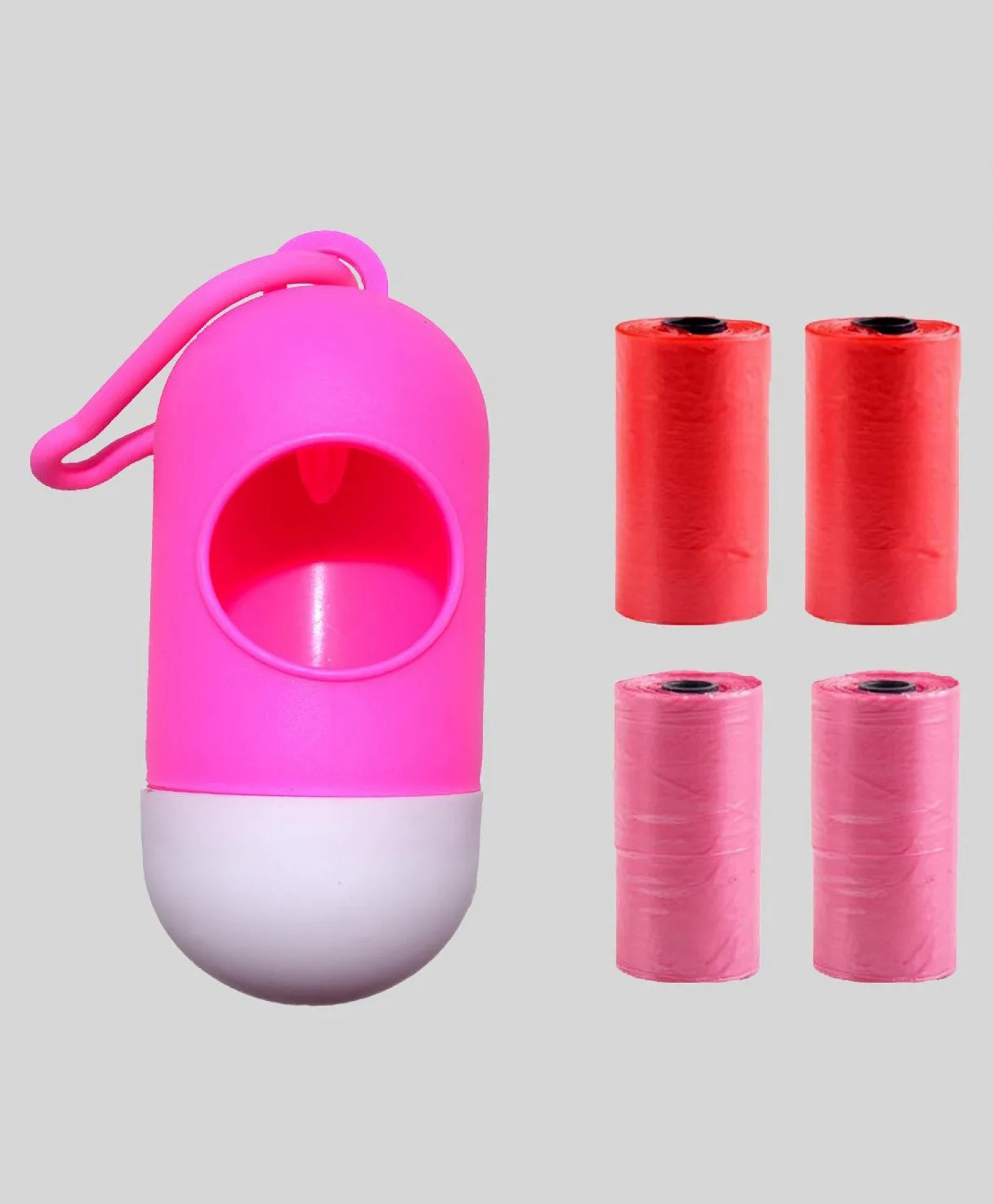 MIHAR ESSENTIALS Portable Diaper Disposal Bag Dispenser With 4 Garbage Bag Rolls - Pink-image-41