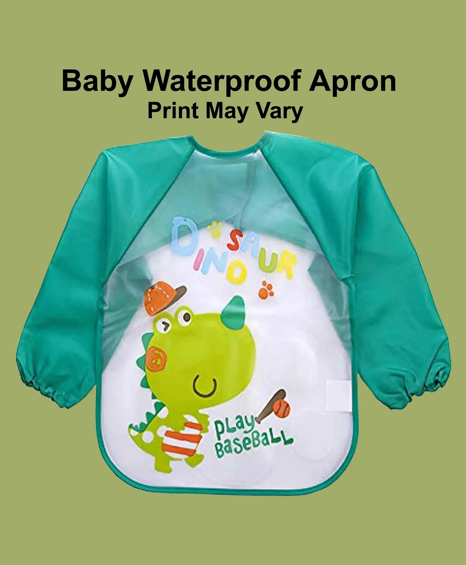 MIHAR ESSENTIALS Long Sleeve Bibs, Waterproof Baby Bibs, Toddler Sleeved Bib, Baby Smock for Eating Feeding, 6-24 Months -Colour & Print May Vary-picture-33