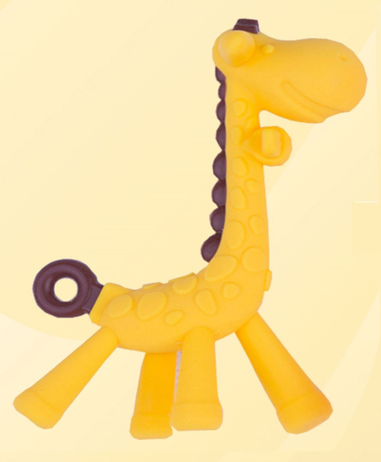 MIHAR ESSENTIALS Silicone Giraffe Shape Teether - Yellow-picture-10