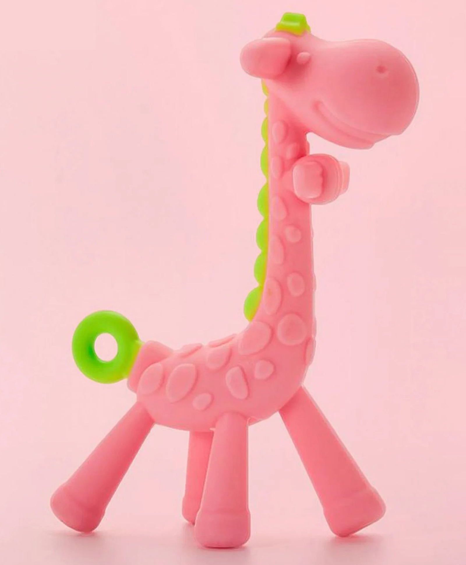MIHAR ESSENTIALS Silicone Giraffe Shape Teether - Pink-picture-11