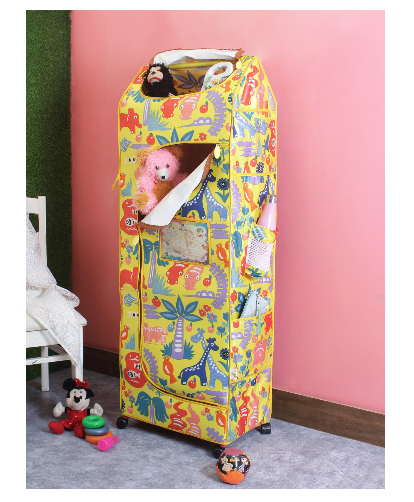 Kudos Wonder Toy Box Jungle New Yellow Collapsible Wardrobe-image-41