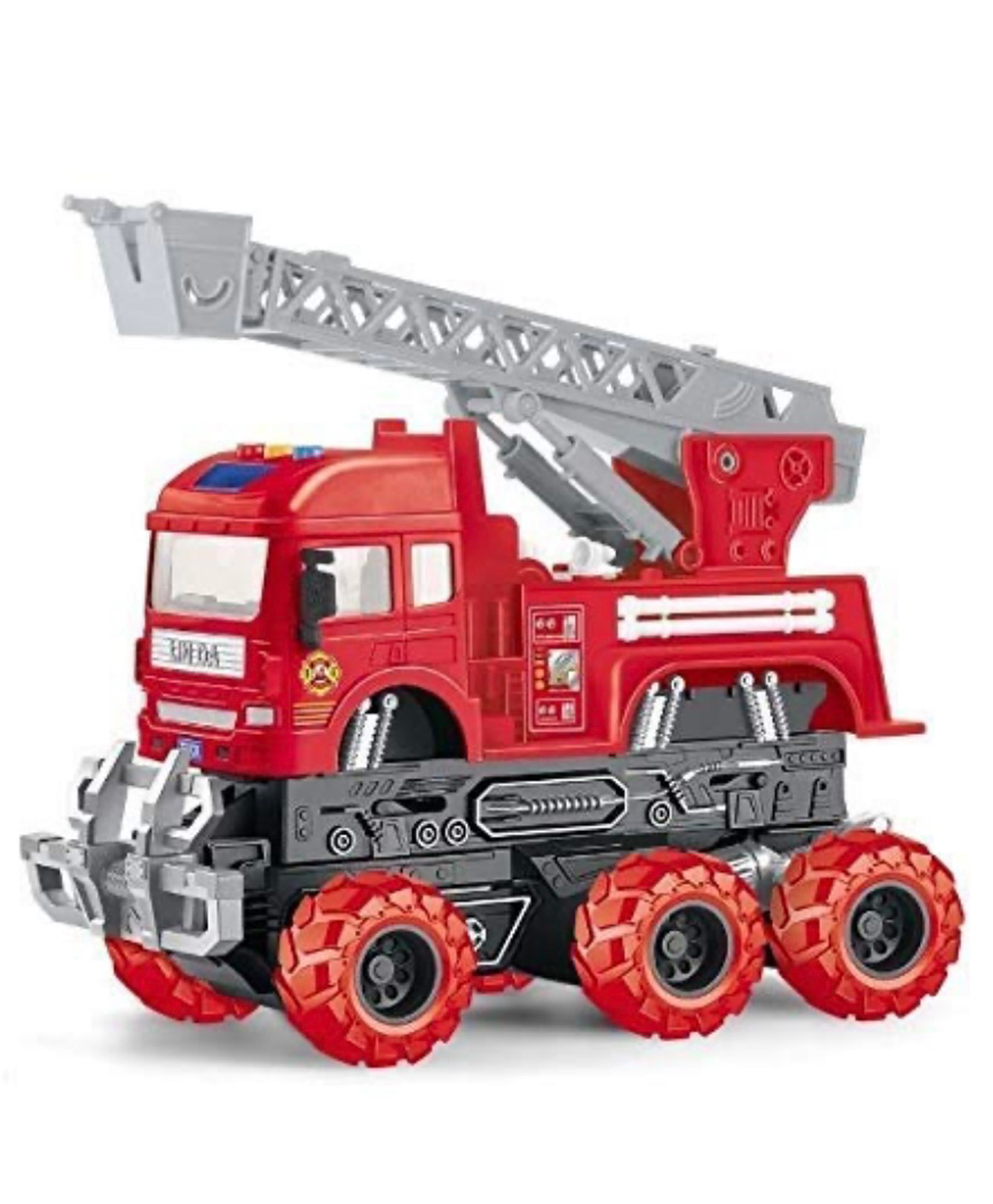 ARCADE TOYS 6x6 Contruction Toy for Kids, 6 Wheel Big Size Dumper Truck for Boys & Girls, Pull Back Excavator Toy with Friction Powred Lights and Sounds Rescue Toys for Kids. Multicolour-picture-37