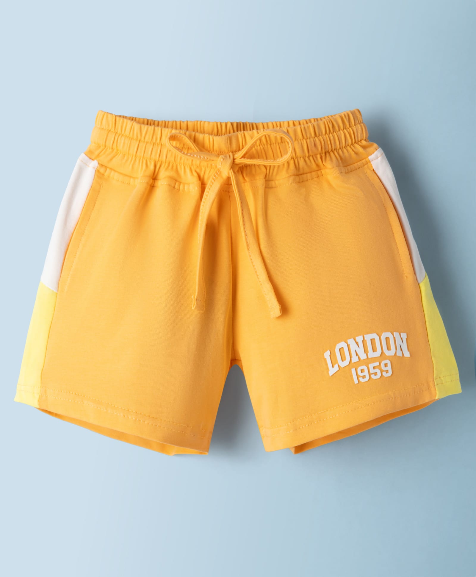 Olio Kids Cotton Knit Above Knee Length Cut N Sew Shorts - Orange-picture-18