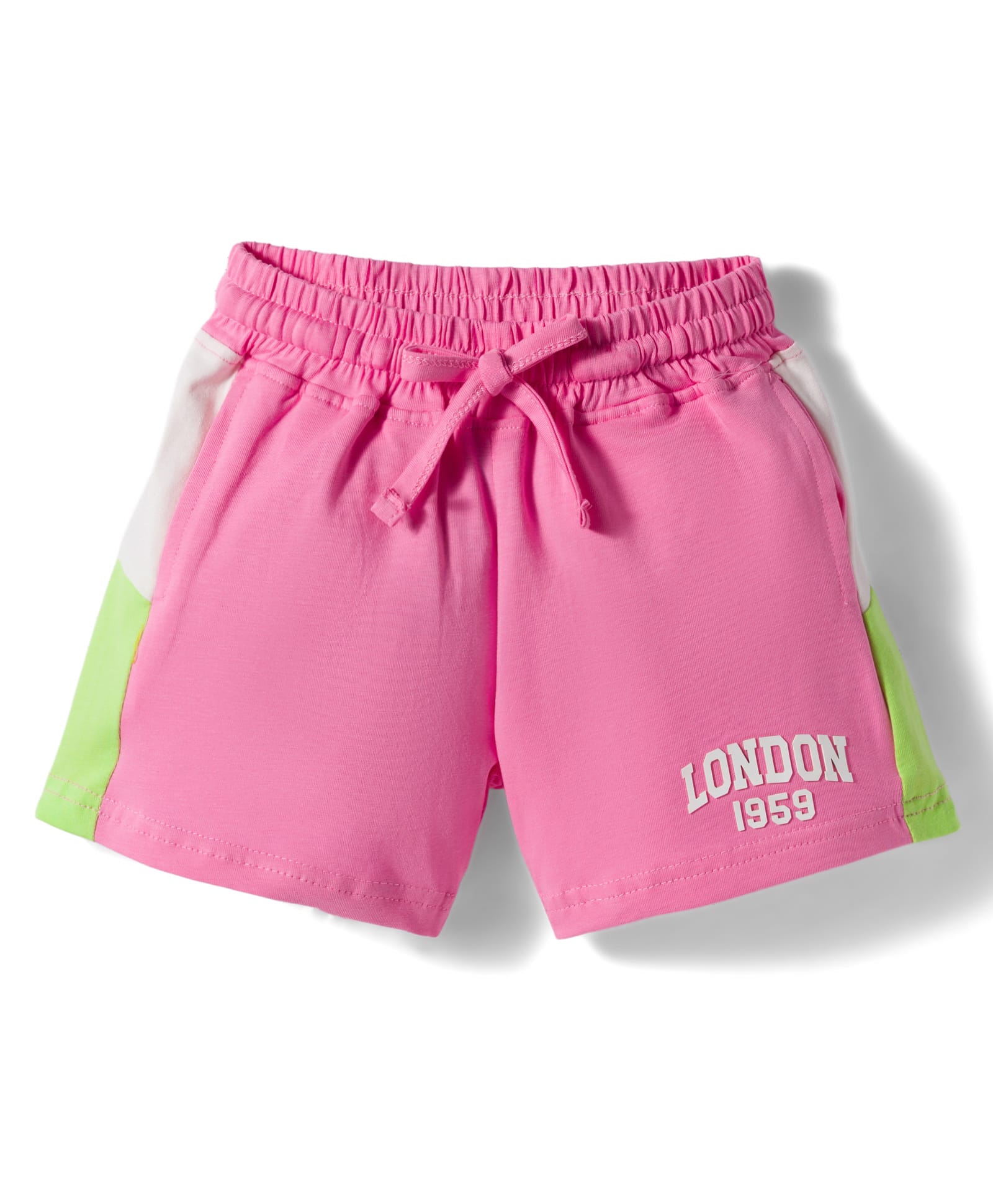 Olio Kids Cotton Knit Above Knee Length Cut N Sew Shorts - Pink-picture-22