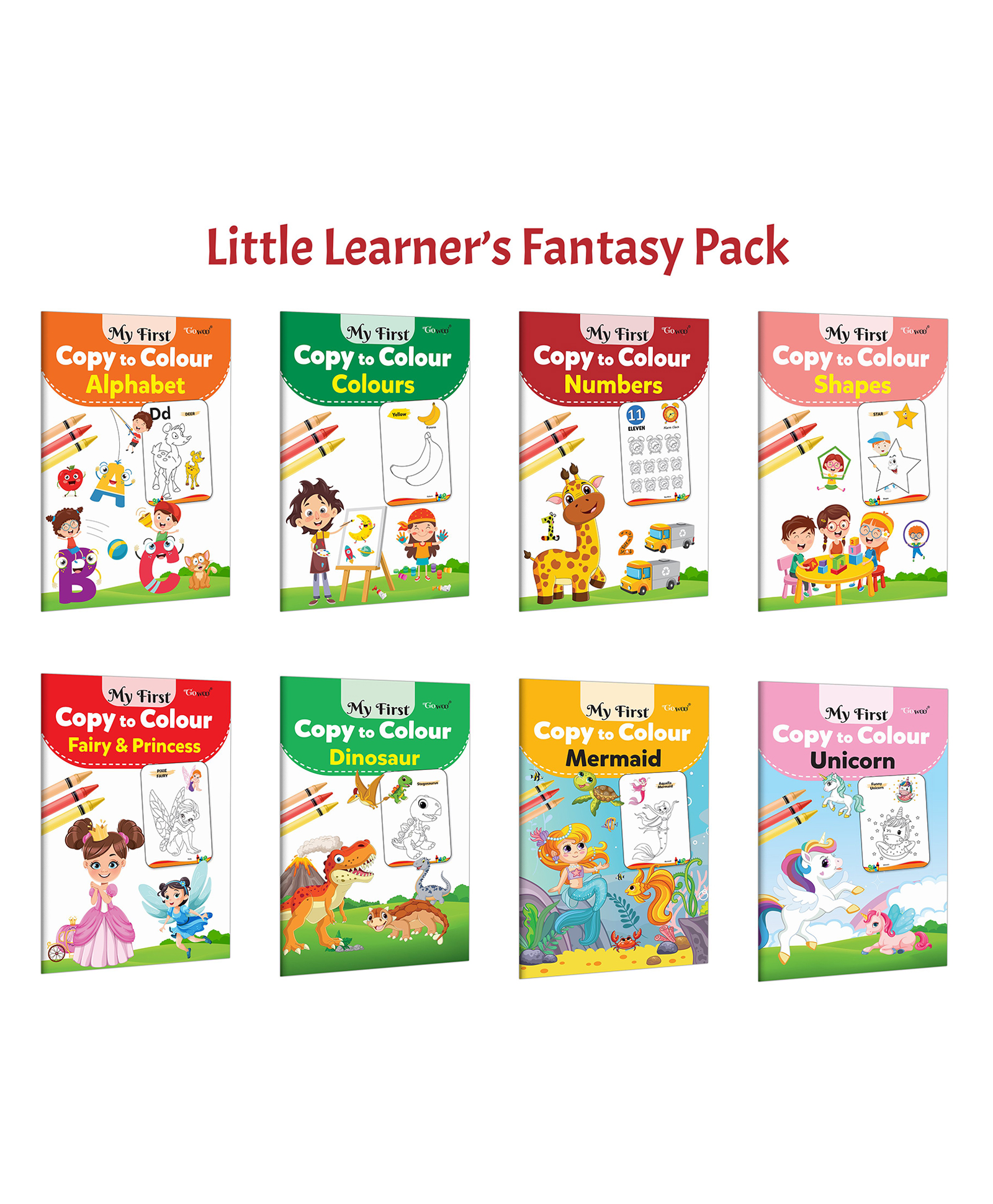 My First Copy to Colour - Alphabet, Colours, Numbers, Shapes and more :- Preschool early learning, Creative activity for kids, Fun colouring workbook | Pack of 8 Books-image-40