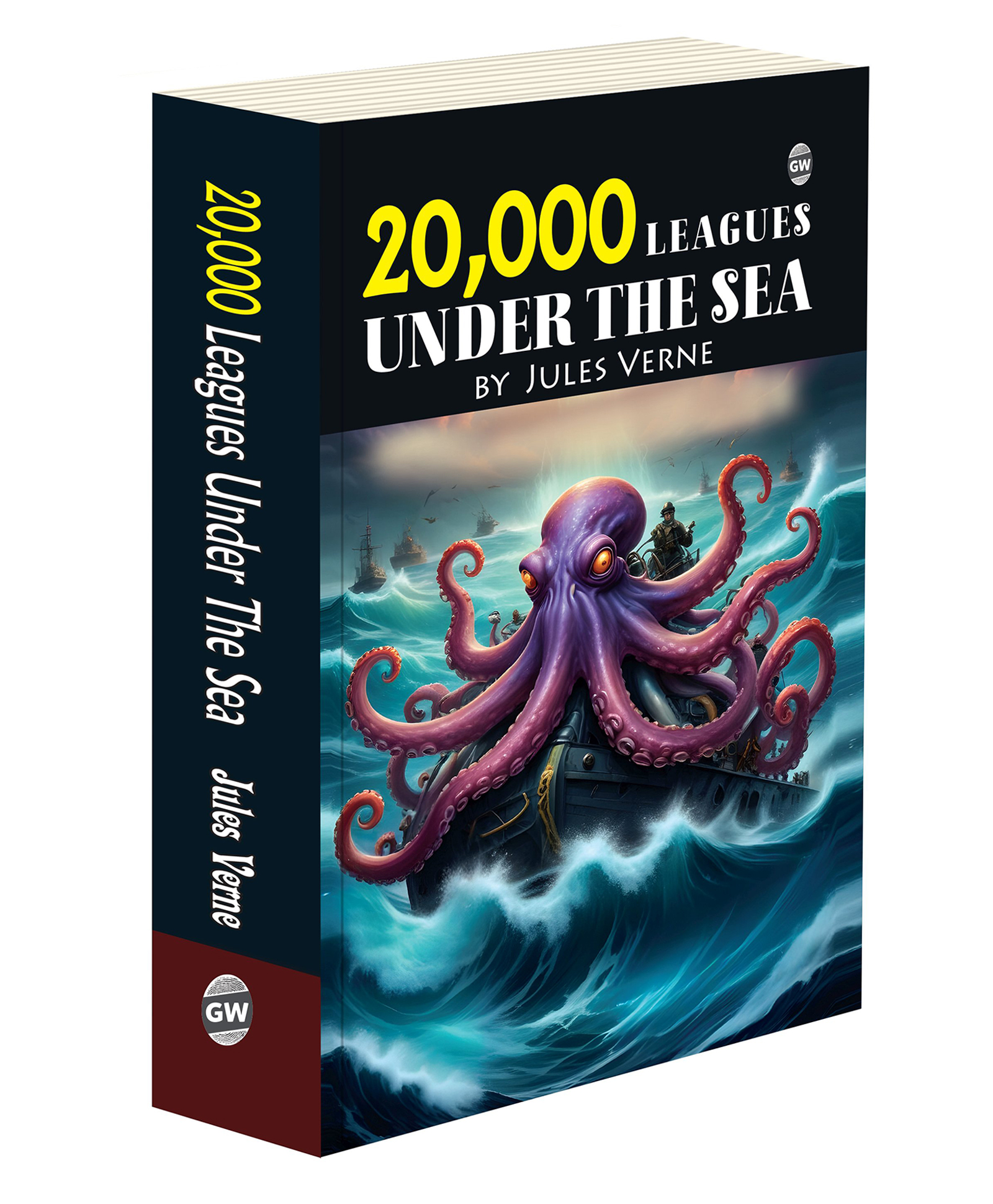 20,000 Leagues Under the Sea (Paperback) :- Jules Verne classic, science fiction adventure, underwater exploration novel, Captain Nemo story, timeless literature classic-image-10
