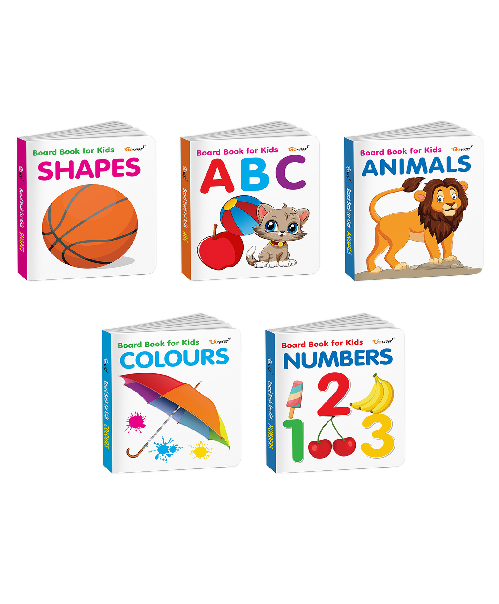 ABC, Animals, Colours and more - Board Book for Kids :- number and shape learning book for kids, abc learning book with picture for toddlers, beautiful board book for children | Set of 5 Books-image-23