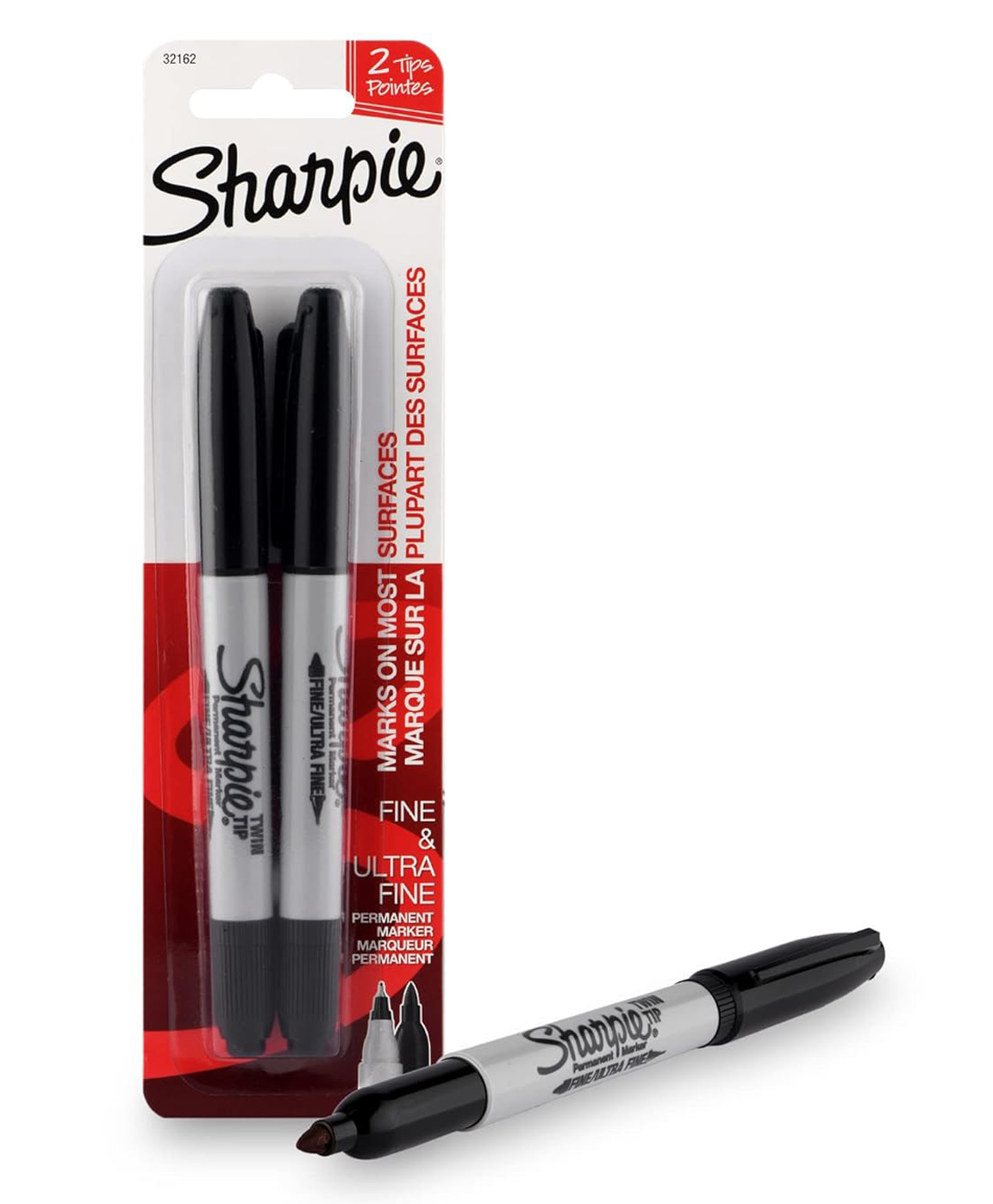 Sharpie Twin Tip Permanent Marker Black | Set of 2-picture-13