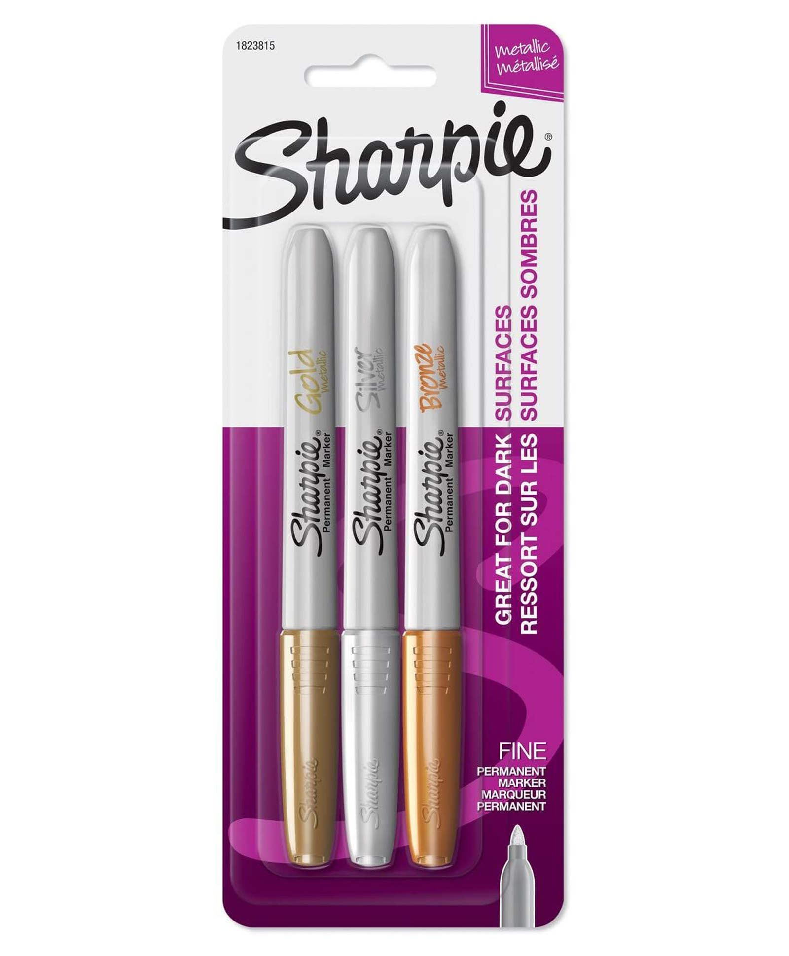 Sharpie Metallic Permanent Marker Assorted Colours | Set of 3-image-39