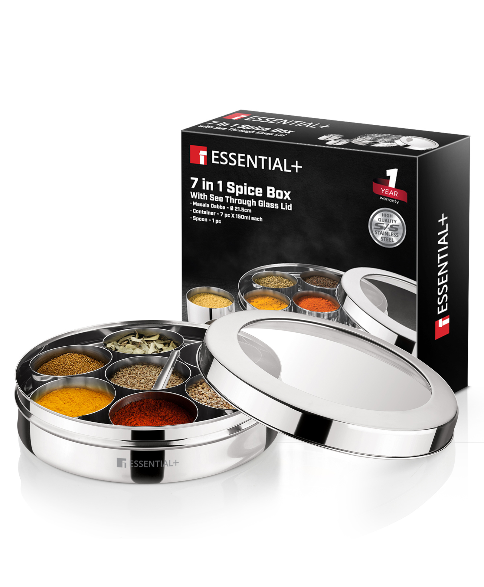 Bergner Essential Plus Stainless Steel 7 in 1 Masala Dabba-picture-55
