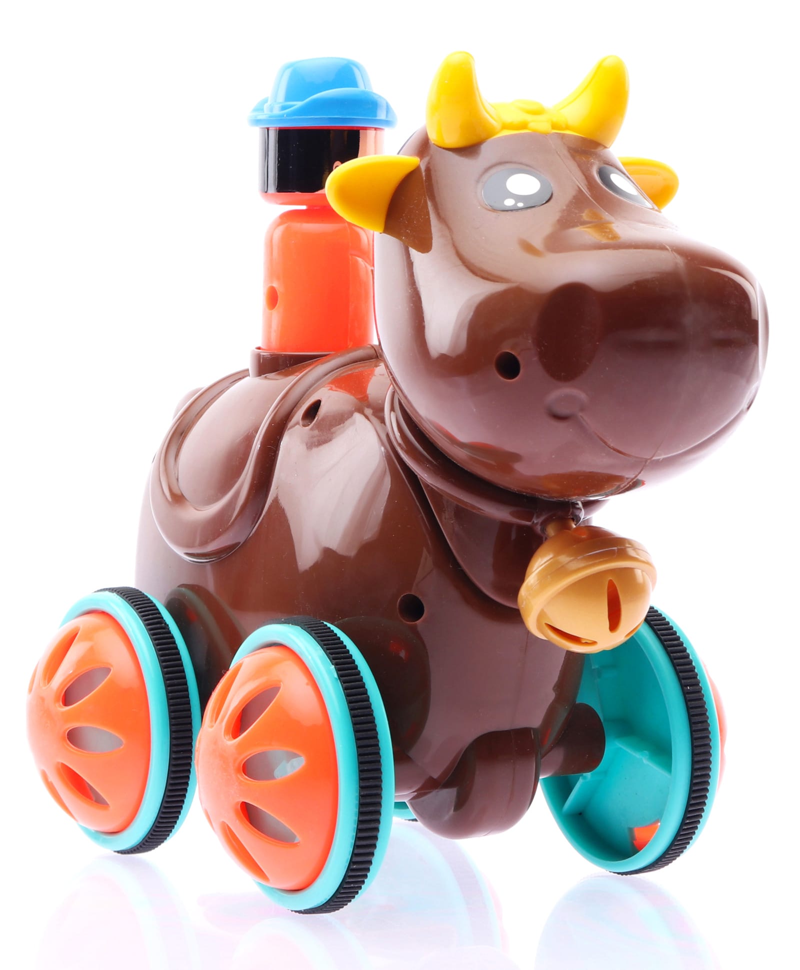 United Agencies Press & Go Happy Cow Toy - Brown-picture-15