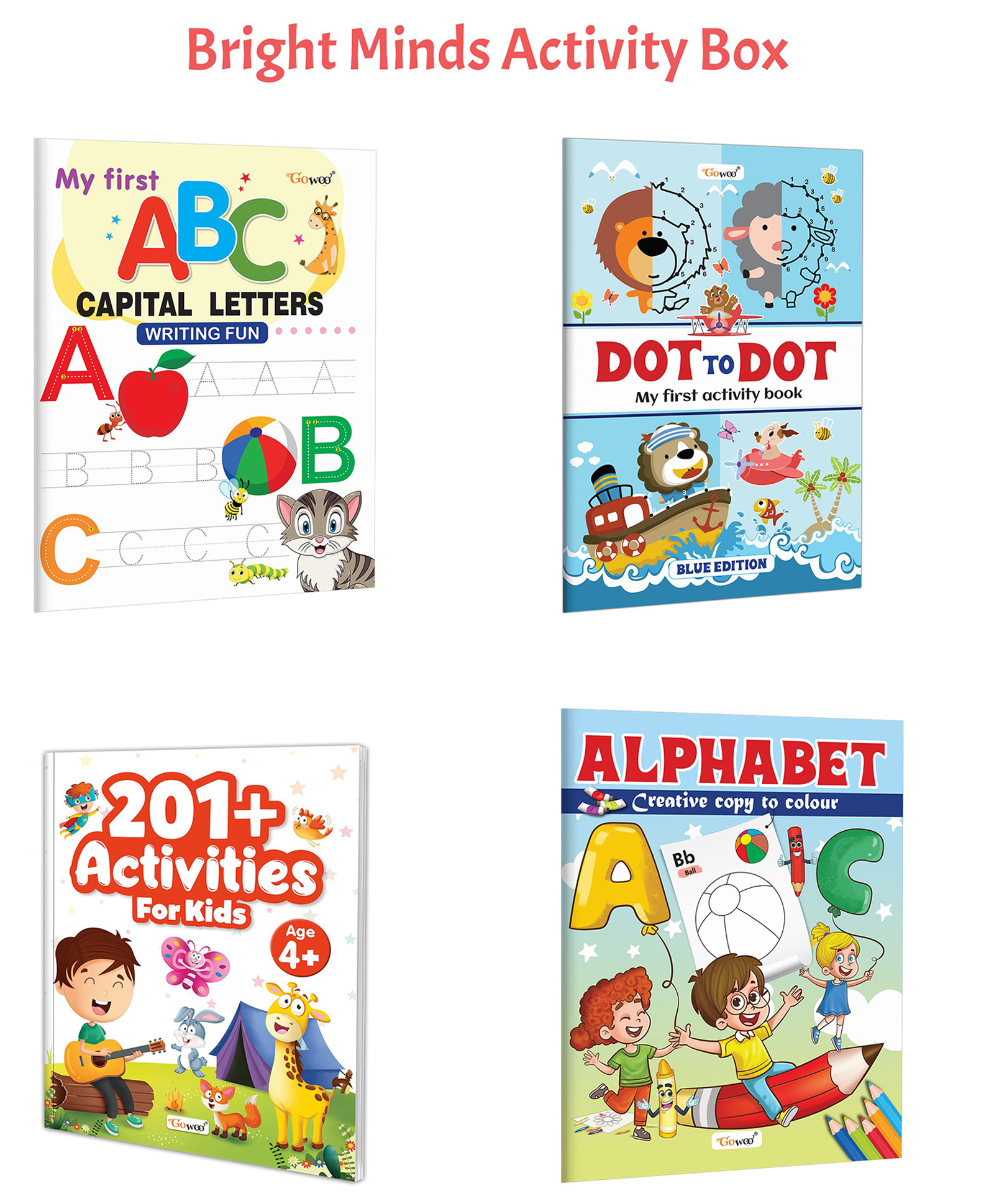 My First Writing & Activity Set: Capital Letters ABC Writing Fun, Dot to Dot (Blue Edition) and more :- Writing practice for kids, Alphabet tracing fun, Creative activity set | Pack of 4 Books-image-6