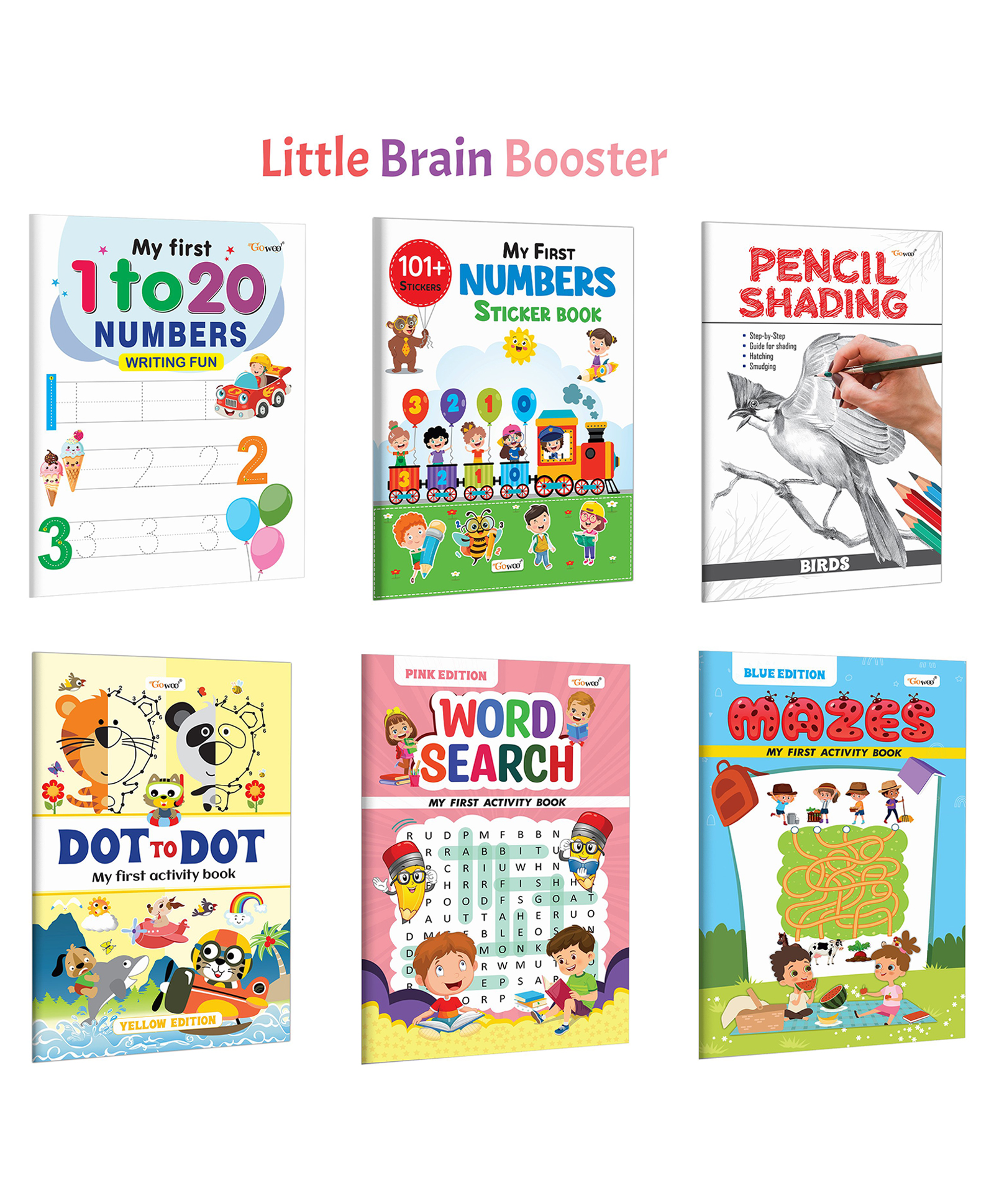 My First Numbers 1-20 Writing Fun, My First Numbers Sticker Book with 101+ Stickers and more :- Writing practice for kids, Sticker learning fun, Creative pencil shading | Set of 6 Books-image-6