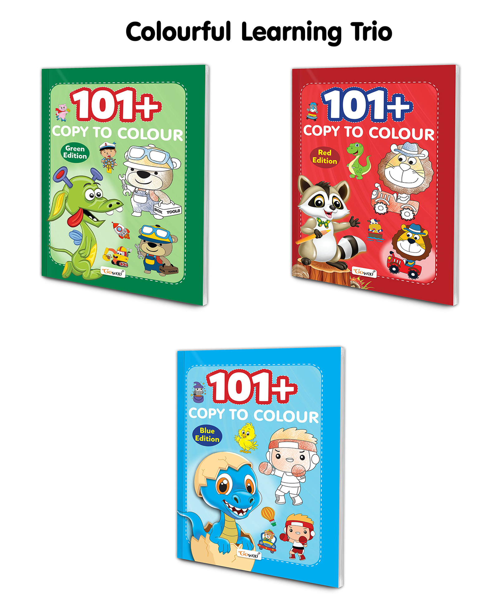 101+ Copy to Colour - Red, Blue & Green Edition :- Inspiring Colouring Books for Kids, Creative Colouring Experience for Preschoolers, Fun Colouring Journey for Young Minds | Combo of 3 Books-image-18
