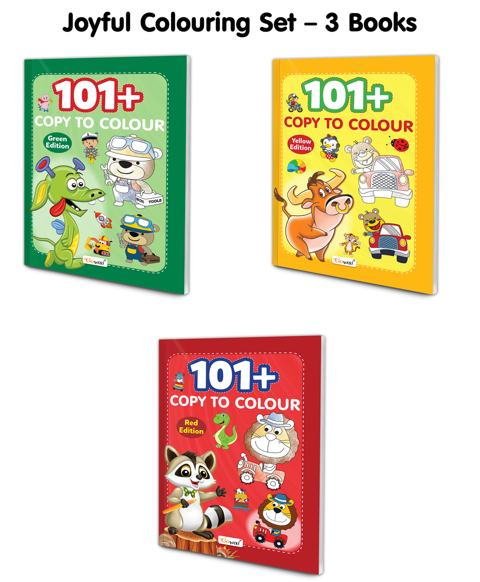 101+ Copy to Colour - Red, Green & Yellow Edition :- Colouring Books for Children, Creative Colouring Activities for Kids, Fun Art Exploration for Kids | Pack of 3 Books-image-29