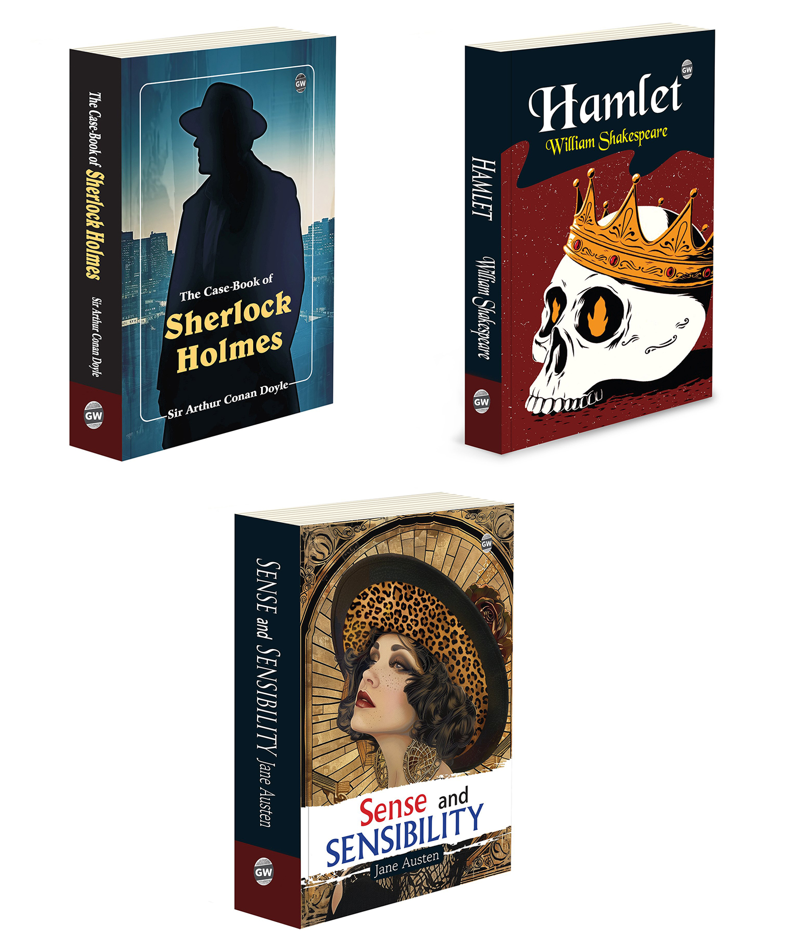 The Case Book Of Sherlock Holmes, Hamlet and Sense and Sensibility (Paperback) :- Detective combo, Shakespeare tragedy set, Jane Austen romance pack, English literature classics | Combo of 3 books-image-35